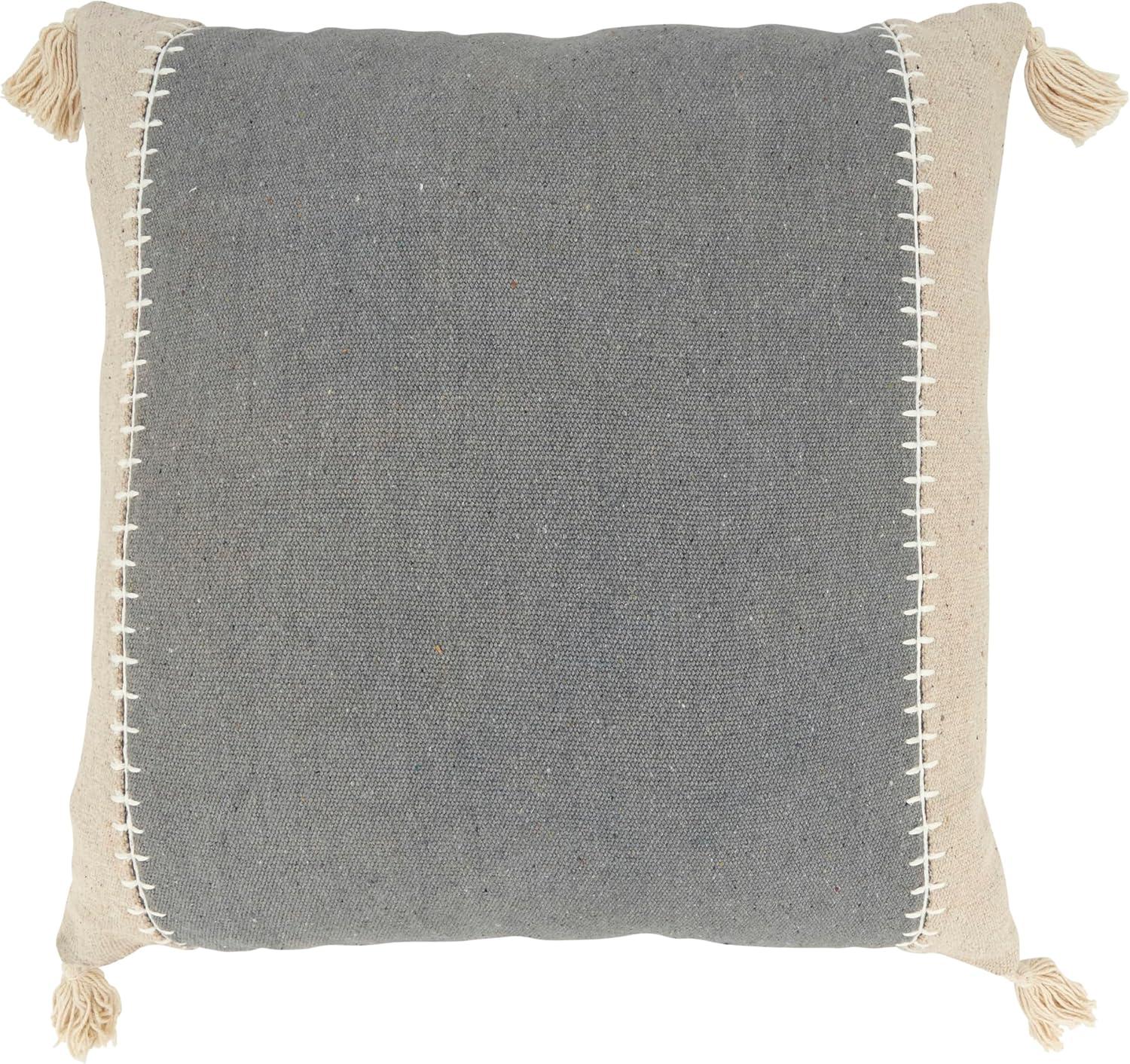 Saro Lifestyle Whipstitch Banded Down Filled Throw Pillow