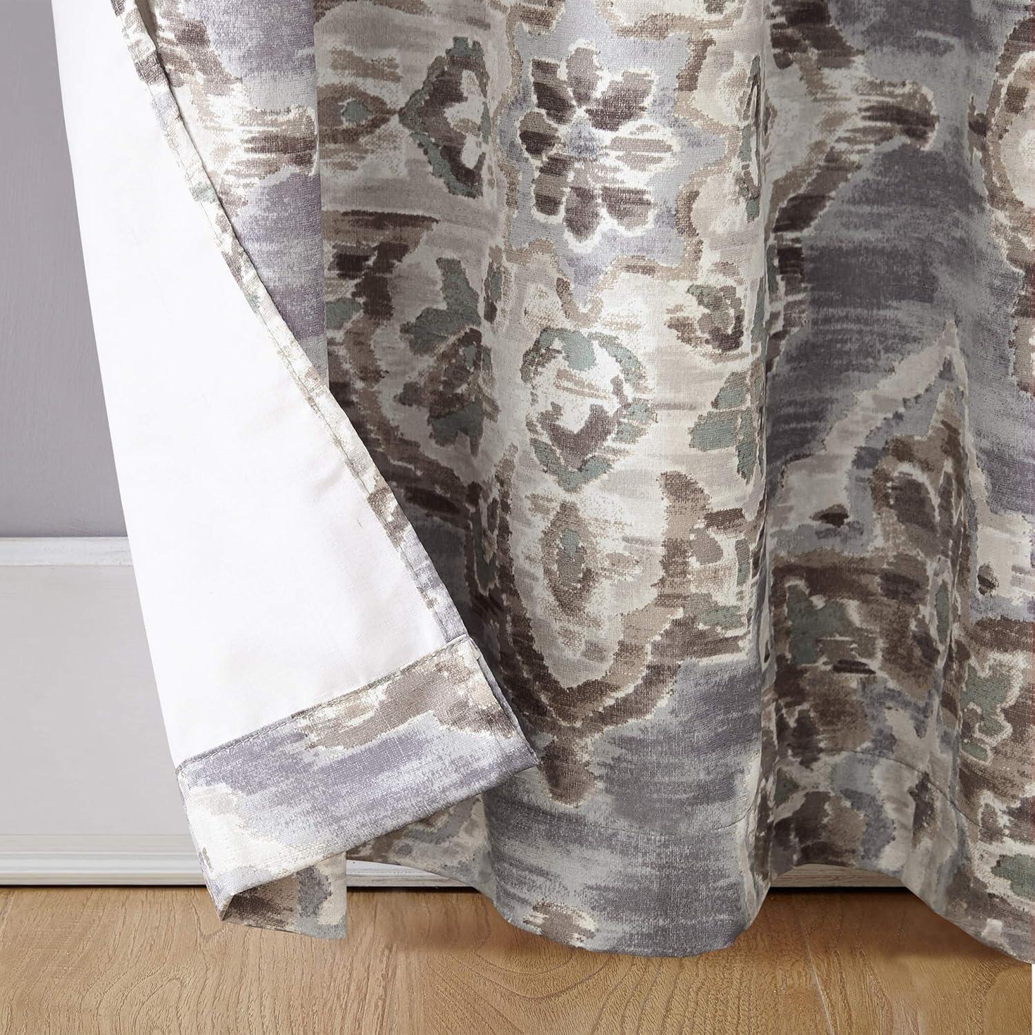 Sun Zero Cooper Textured Thermal-Lined Blackout Energy-Efficient Grommet Curtain Panel, 40"X63", Gray (Single Panel), 40"X63", Gray