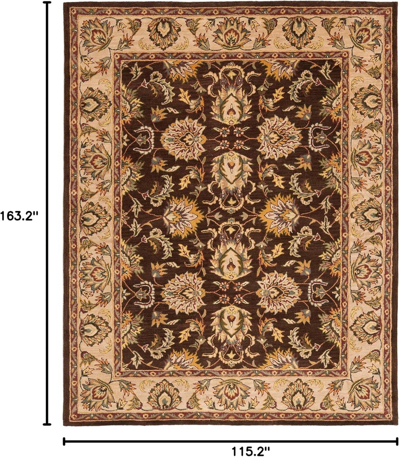 SAFAVIEH Heritage Duncan Traditional Wool Area Rug, Brown/Ivory, 9'6" x 13'6"