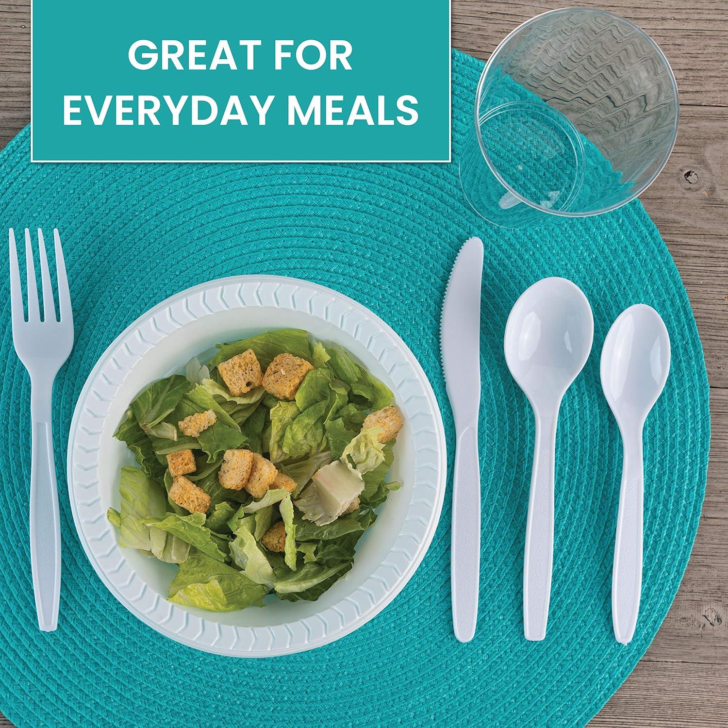 PLASTICPRO 16 Oz White Plastic Bowls Round Disposable Microwavable Bowls, 200-Pack