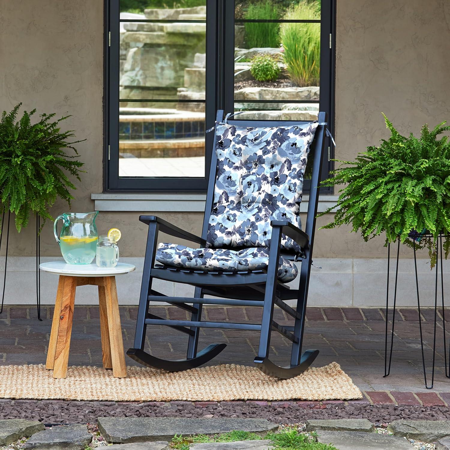 ARDEN Arden Plush Indoor/Outdoor Rocking Chair Cushion Set, 18 x 20