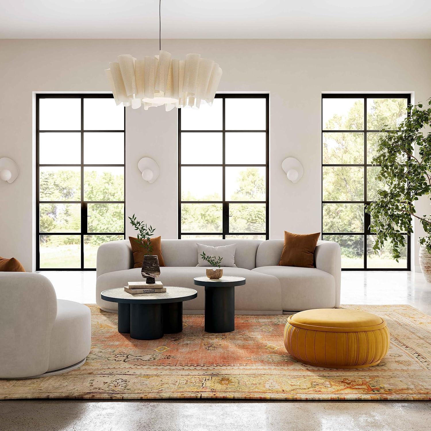 Fickle Boucle 2-Piece Modular RAF Sofa