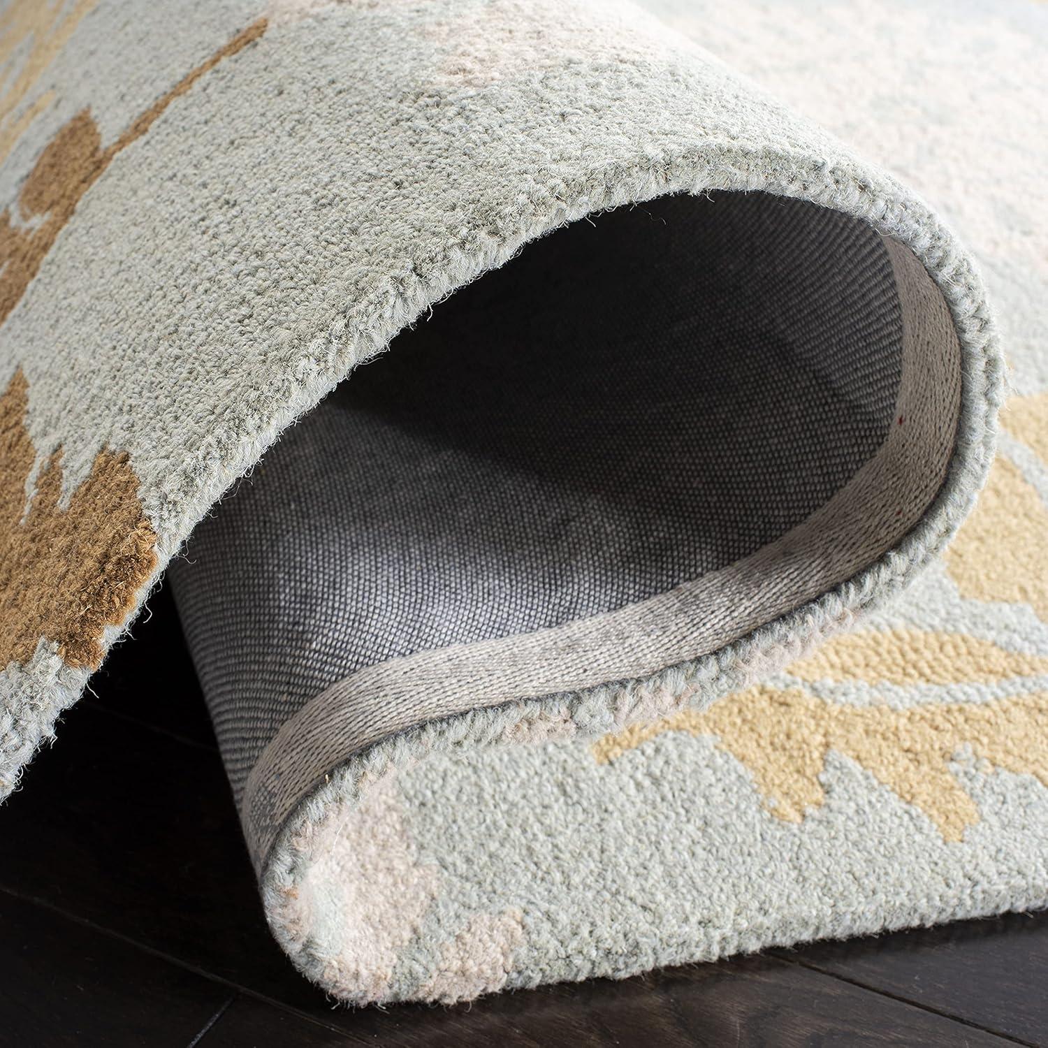 SAFAVIEH Blossom Maris Floral Medallion Wool Area Rug, Blue/Multi, 5' x 8'