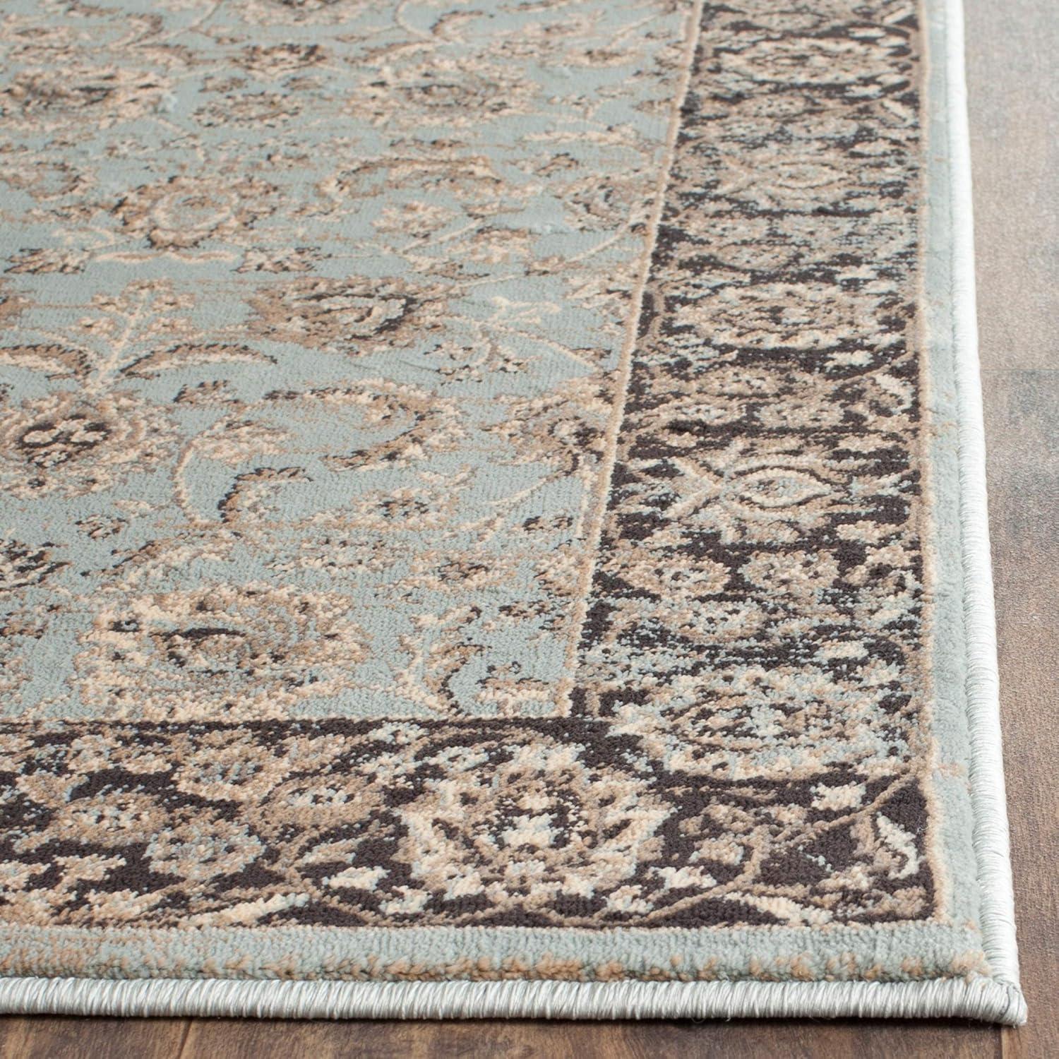 SAFAVIEH Vintage Roseann Traditional Runner Rug, Light Blue/Black, 2'2" x 8'