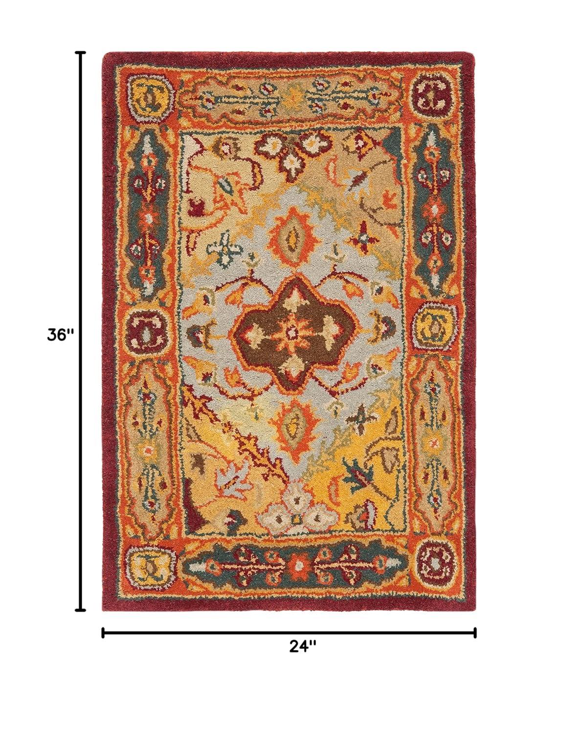 SAFAVIEH Heritage Regius Traditional Wool Runner Rug, Multi, 5' x 12'