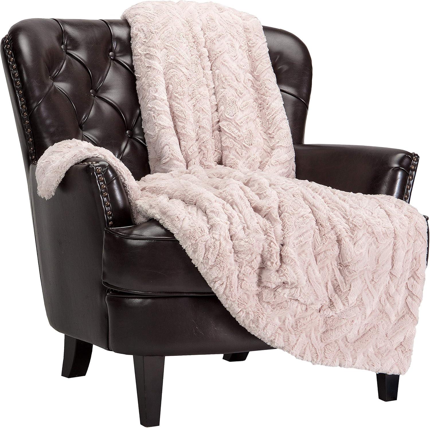 Chanasya Soft Cloud Faux Fur Throw Blanket - Reversible Faux Shearling