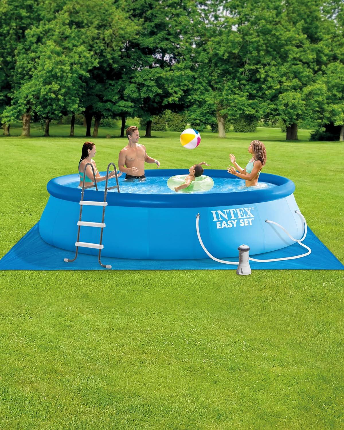 Intex Intex Easy Set Inflatable Kid Swimming Pool with Filter Pump