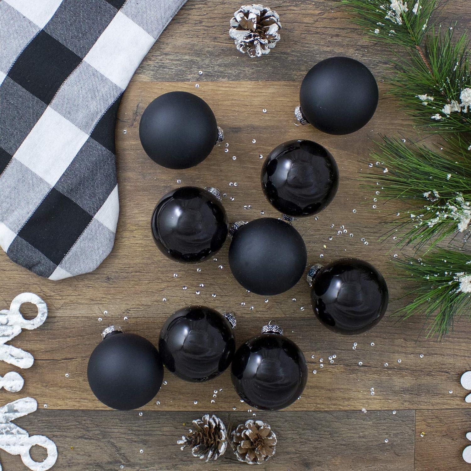 Glass Christmas Ball Ornament (Set of 9)