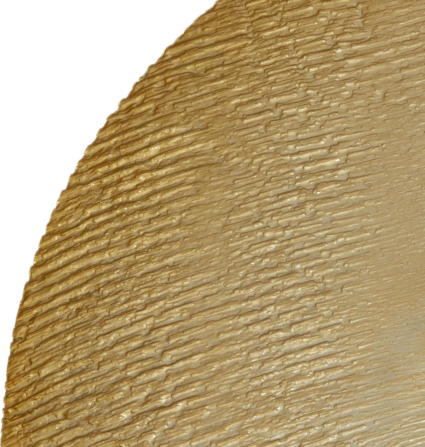 5" x 14" Gold Metal Geometric Sculpture, by DecMode
