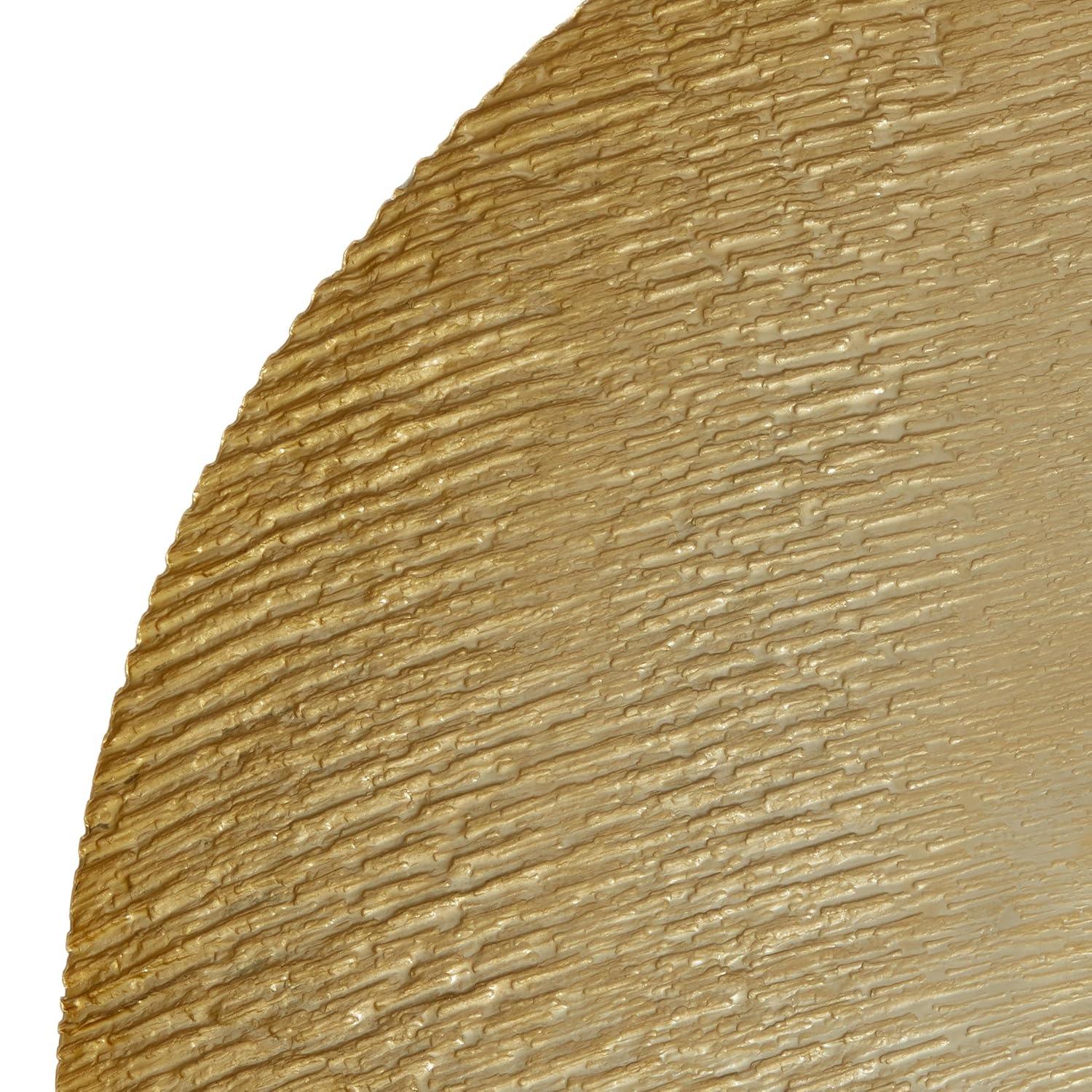 5" x 14" Gold Metal Geometric Sculpture, by DecMode