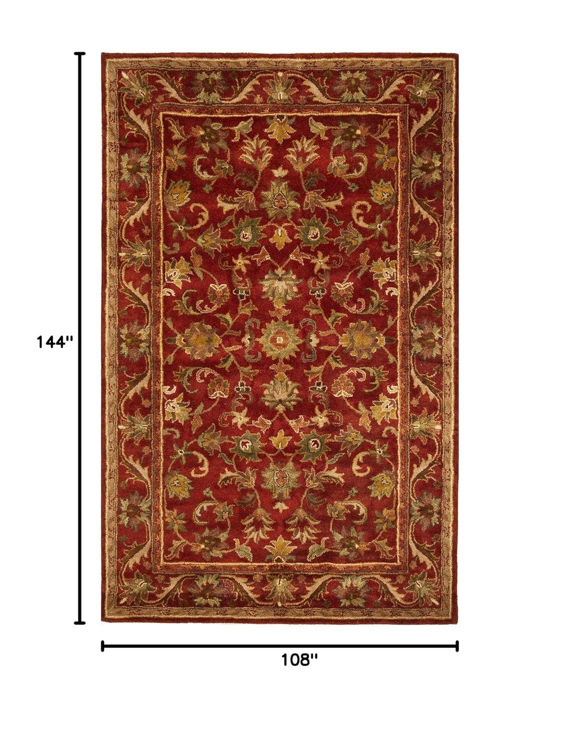 SAFAVIEH Antiquity Carmella Floral Bordered Wool Area Rug, Blue/Gold, 9' x 12'