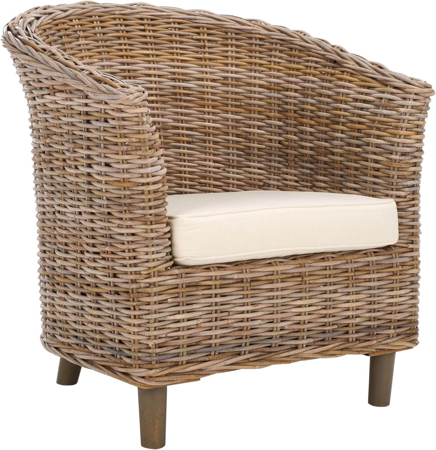 Omni Rattan Barrel Chair  - Safavieh