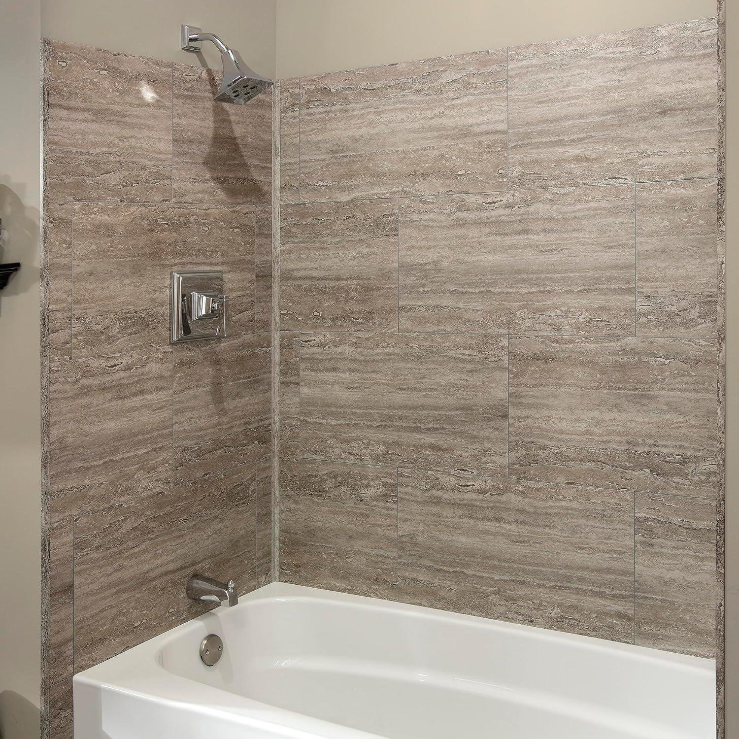 Palisade 25.6 in. x 14.8 in. Tile Shower and Tub Surround Kit