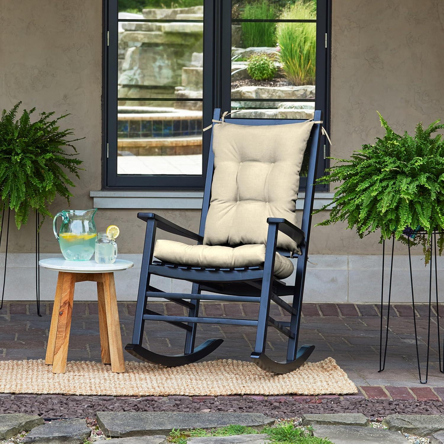 ARDEN Arden Plush Indoor/Outdoor Rocking Chair Cushion Set, 18 x 20