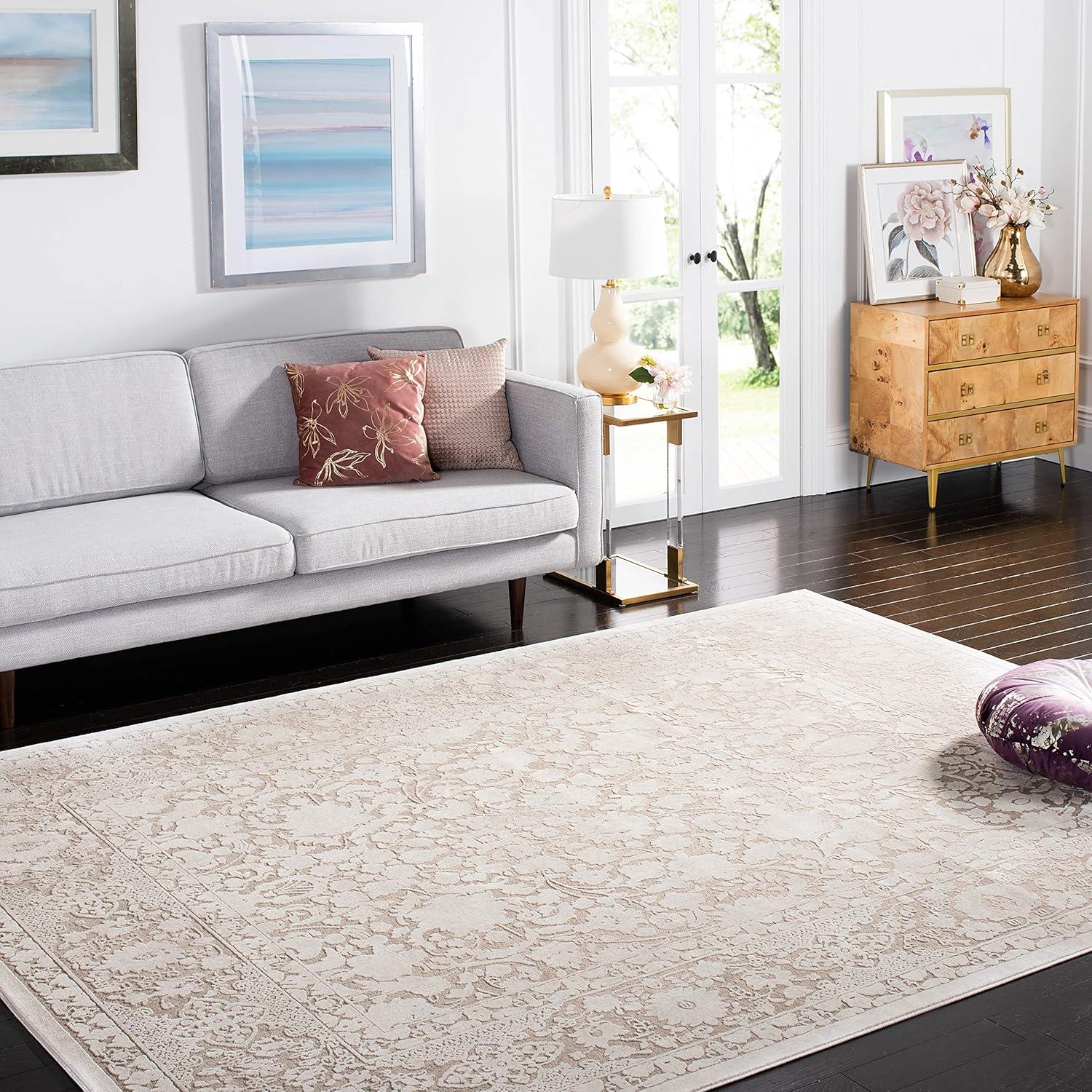 Reflection RFT667 Power Loomed Indoor Area Rug - 10'x14' - Beige/Cream - Safavieh