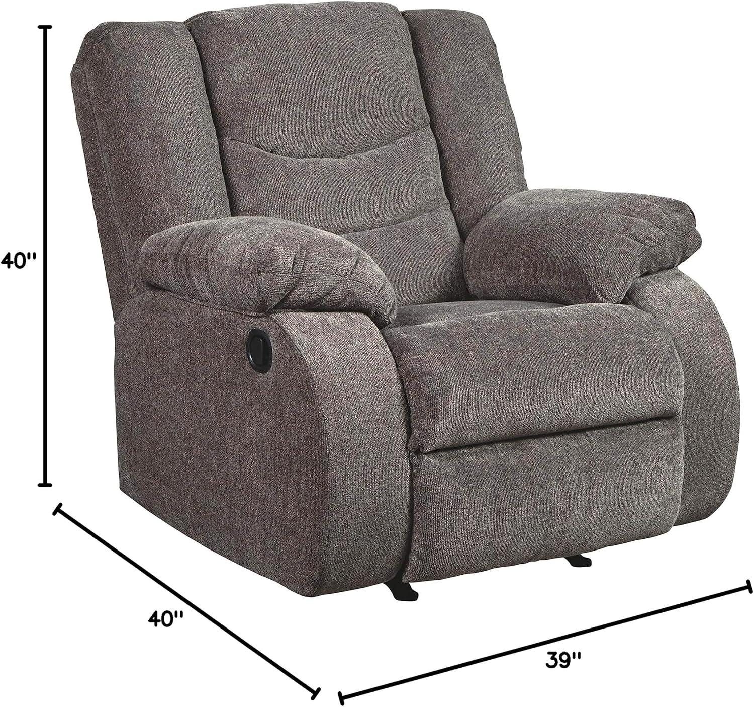 Signature Design by Ashley Tulen Rocker Recliner in Gray