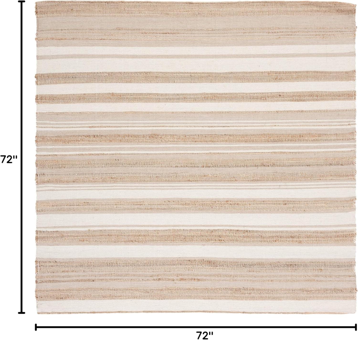 Highland Dunes Grice Hand Woven 50% Jute, 50% Wool Striped Rug