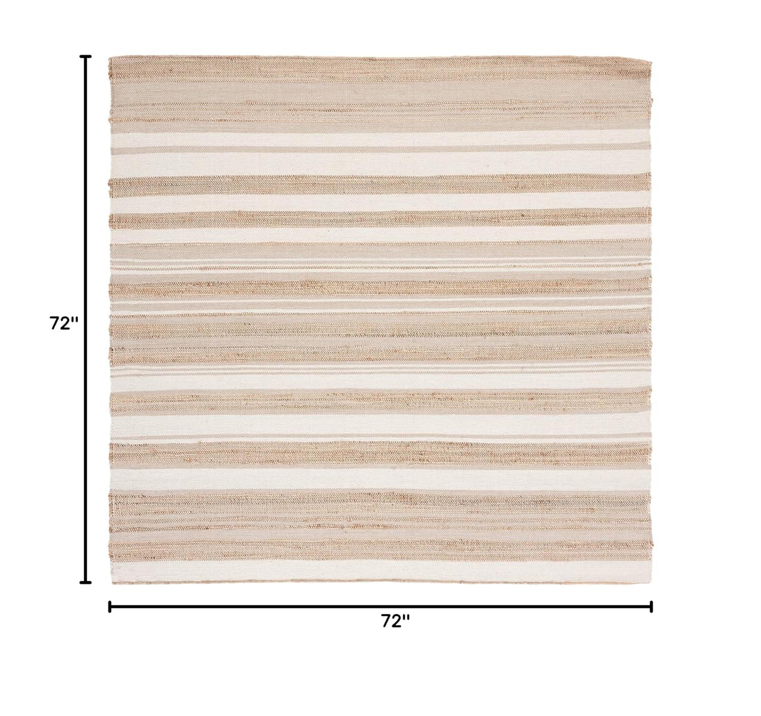 Highland Dunes Grice Hand Woven 50% Jute, 50% Wool Striped Rug