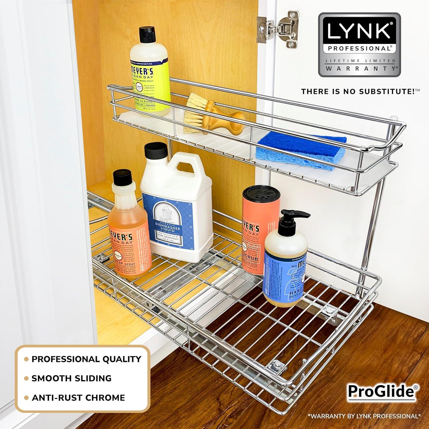 Chrome Two-Tier Pull Out Under Sink Organizer