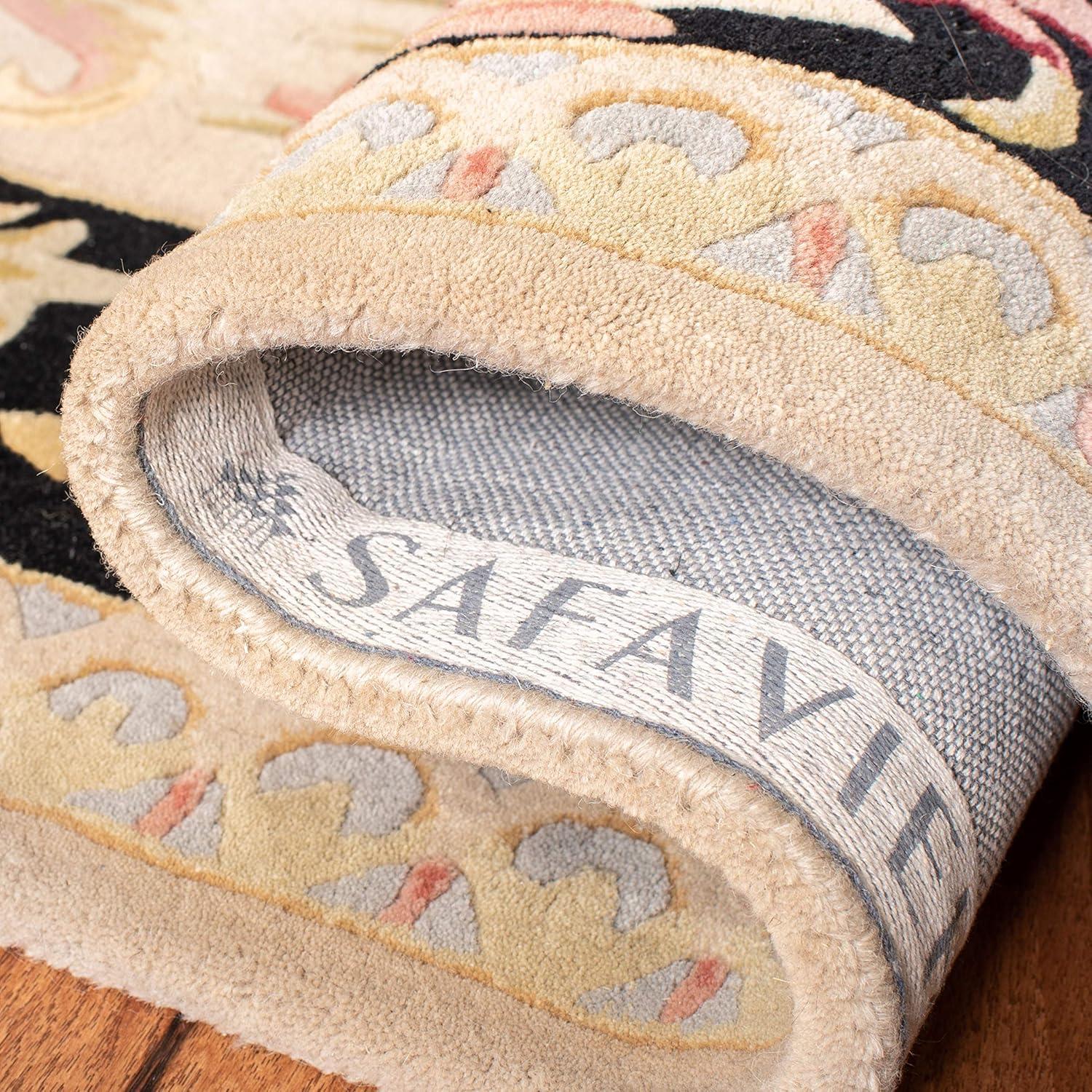 Savonnerie SAV206 Hand Tufted Area Rug - Ivory/Gold - 4'x6' - Safavieh.