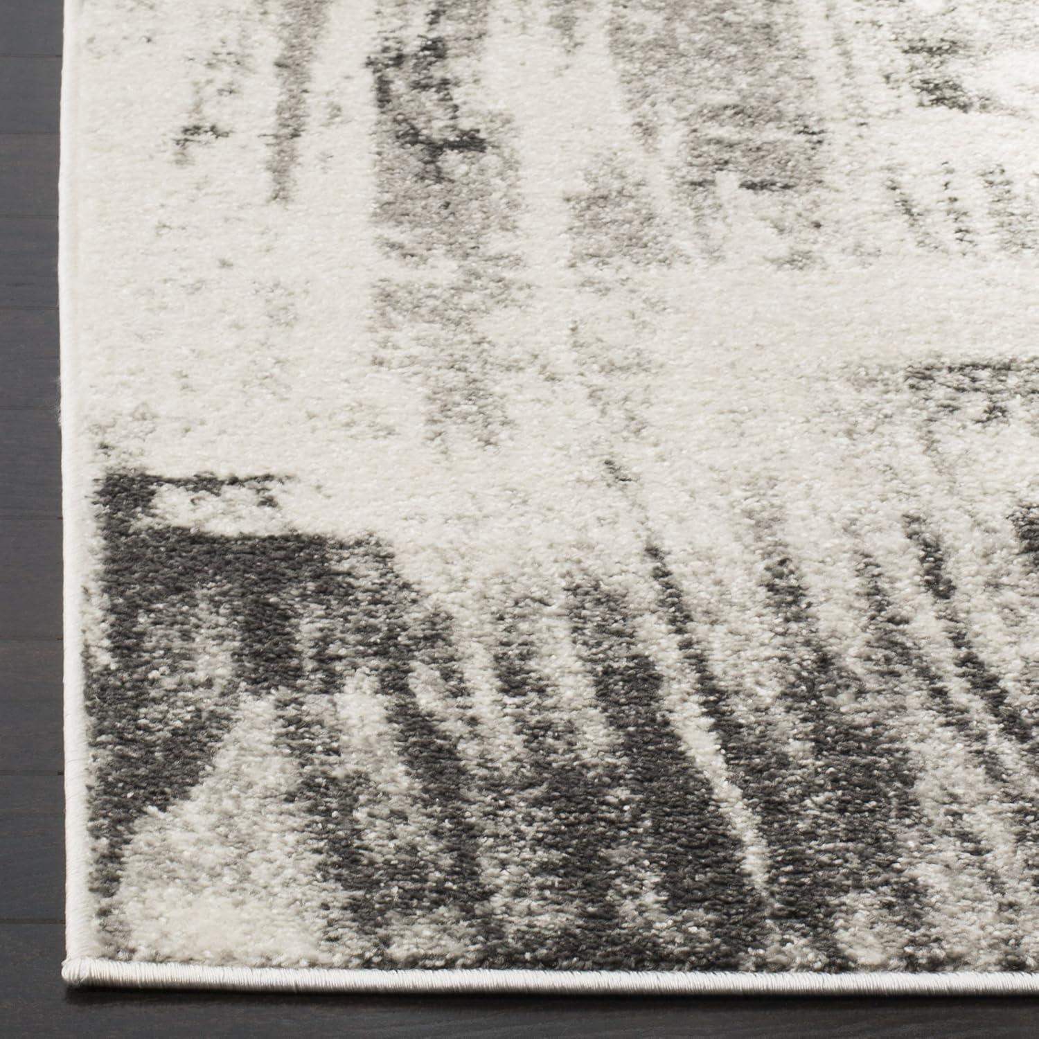 Adirondack ADR133 Machine Made Indoor Area Rug - Ivory/Grey - 6'x6' - Safavieh