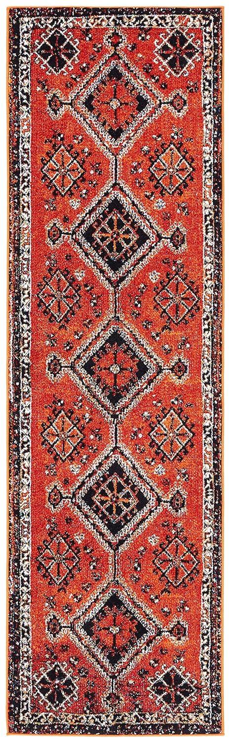 Vintage Hamadan VTH293 Power Loomed Runner Rug - Orange/Red - 2'3"x8' - Safavieh.
