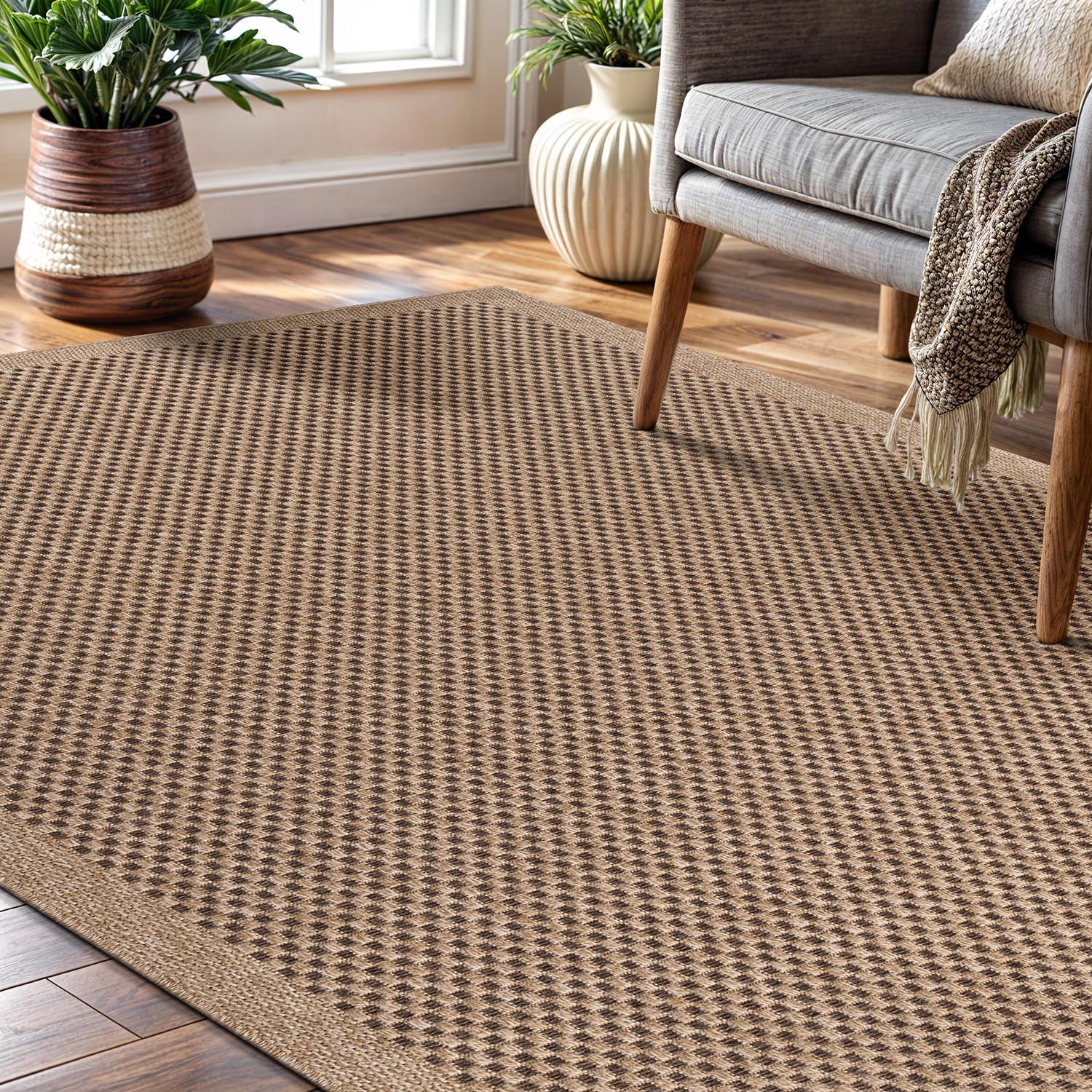 4'x6' Pata Hand Woven Chunky Jute Area Rug, Natural - JONATHAN Y
