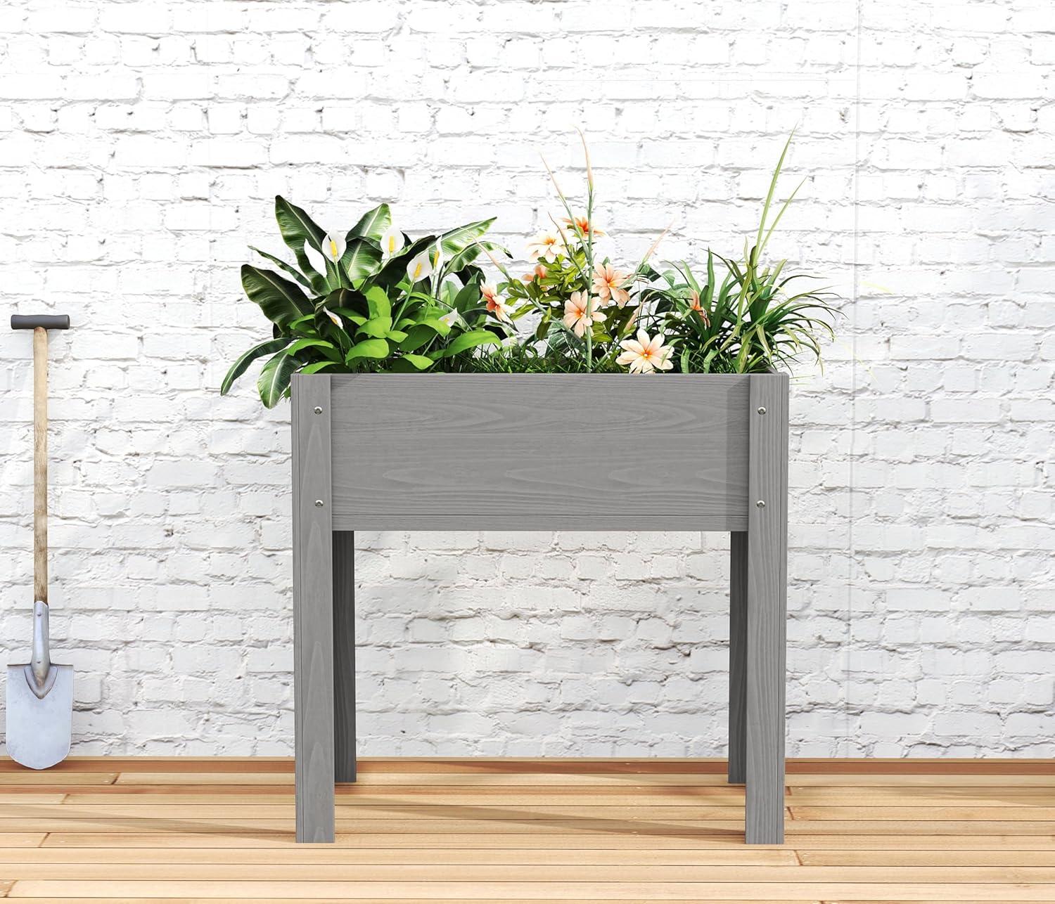 Arlmont & Co. Raised Garden Bed With Legs (31X16x31''), Solid Wood Elevated Planter Box For Outdoor
