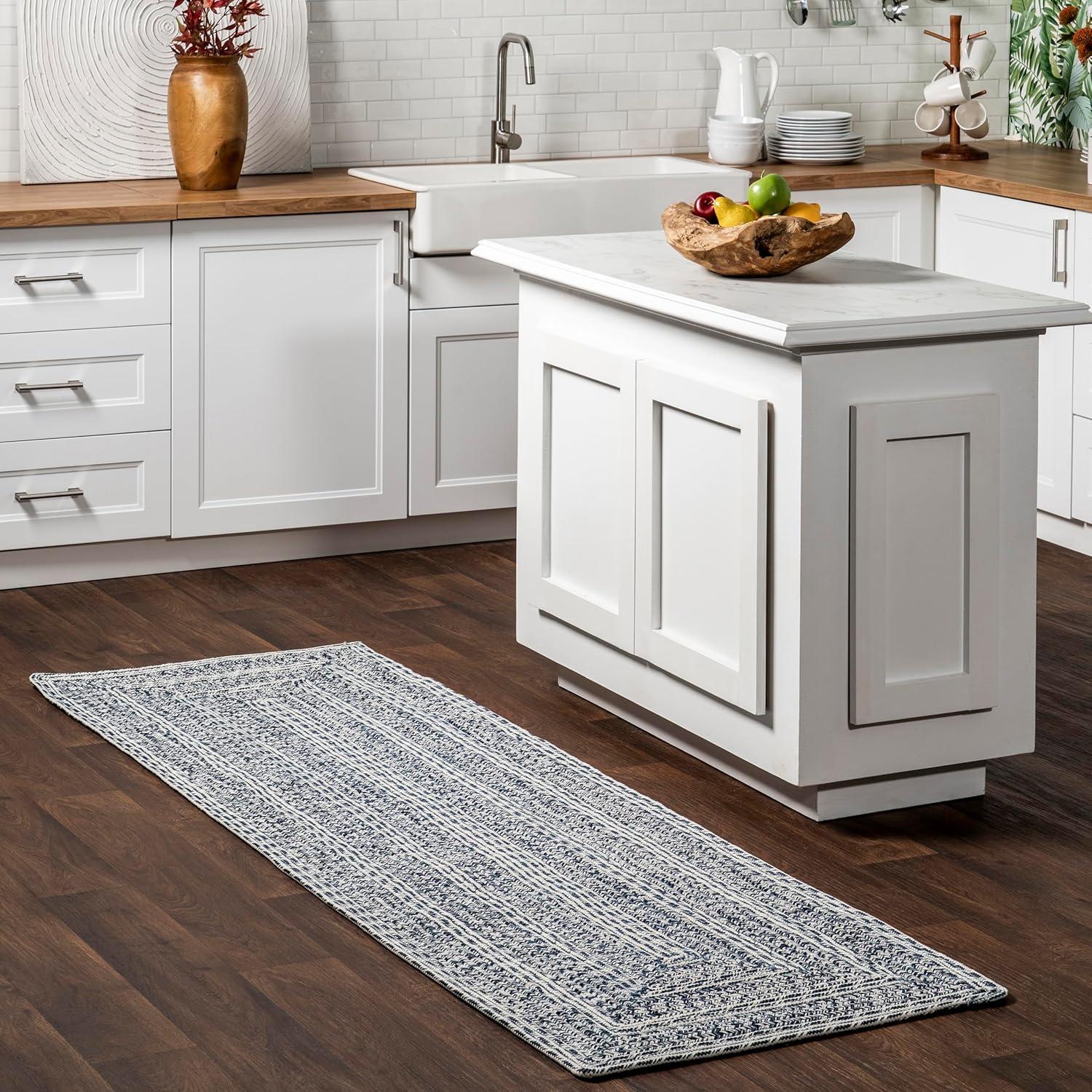 Nuloom Rowan Solid Oval 8x10 Indoor/Outdoor Area Rug for Living Room Patio Deck Front Porch Kitchen, Ivory