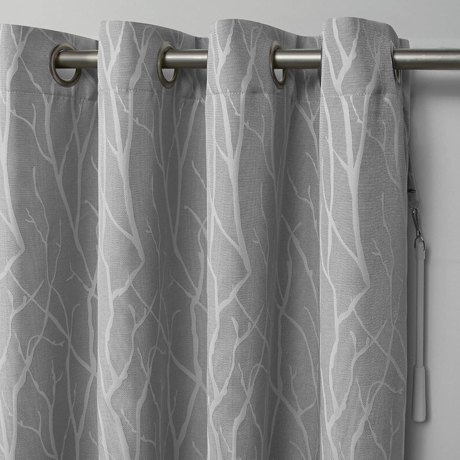 Forest Hill Patio Woven Blackout Grommet Top Single Curtain Panel - Exclusive Home