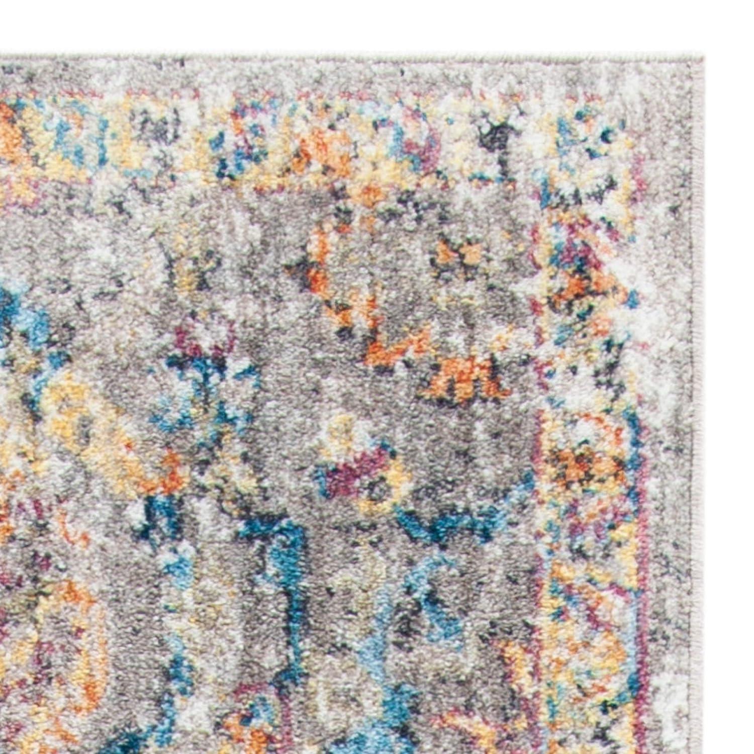 Bristol BTL347 Power Loomed Indoor Runner Rug - Grey/Blue - 2'3"x8' - Safavieh