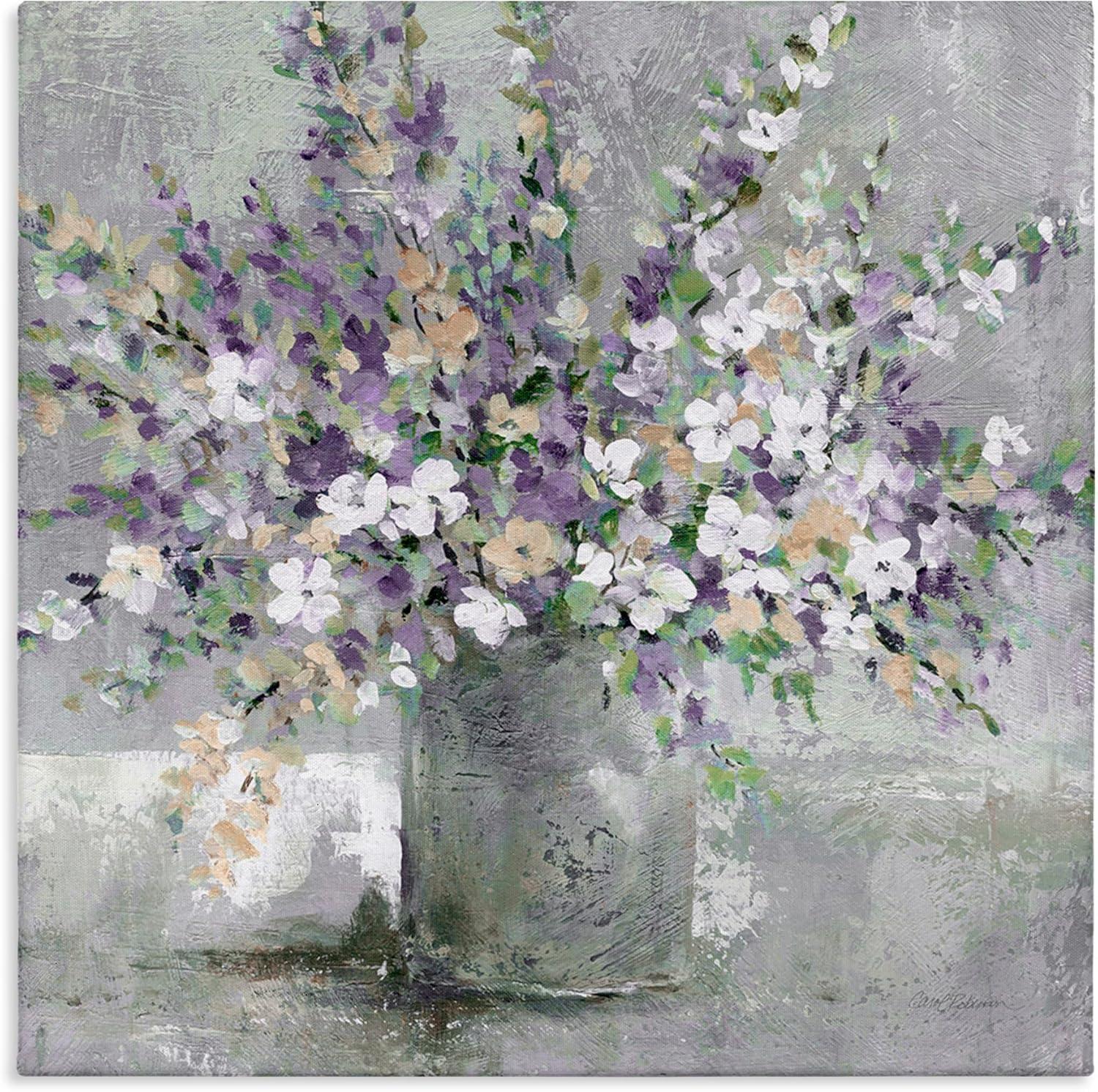 Soft Purple and White Aster Flower Canvas Wall Art