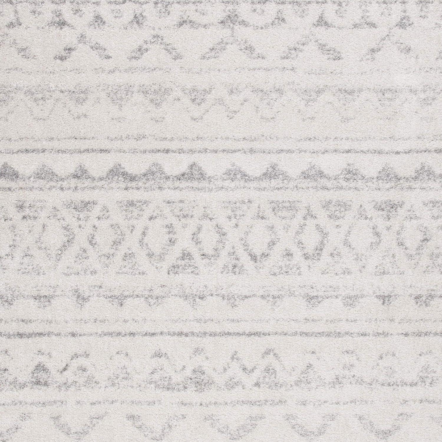 Adirondack ADR119 Machine Made Indoor Area Rug - Ivory/Silver - 6'x6' - Safavieh