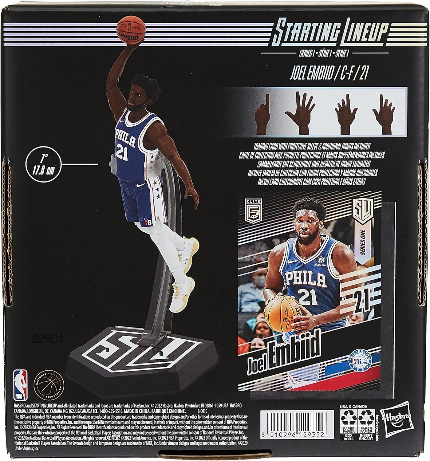 Hasbro Starting Lineup NBA Basketball Series 1 Joel Embiid Action Figure, Plastic 6"