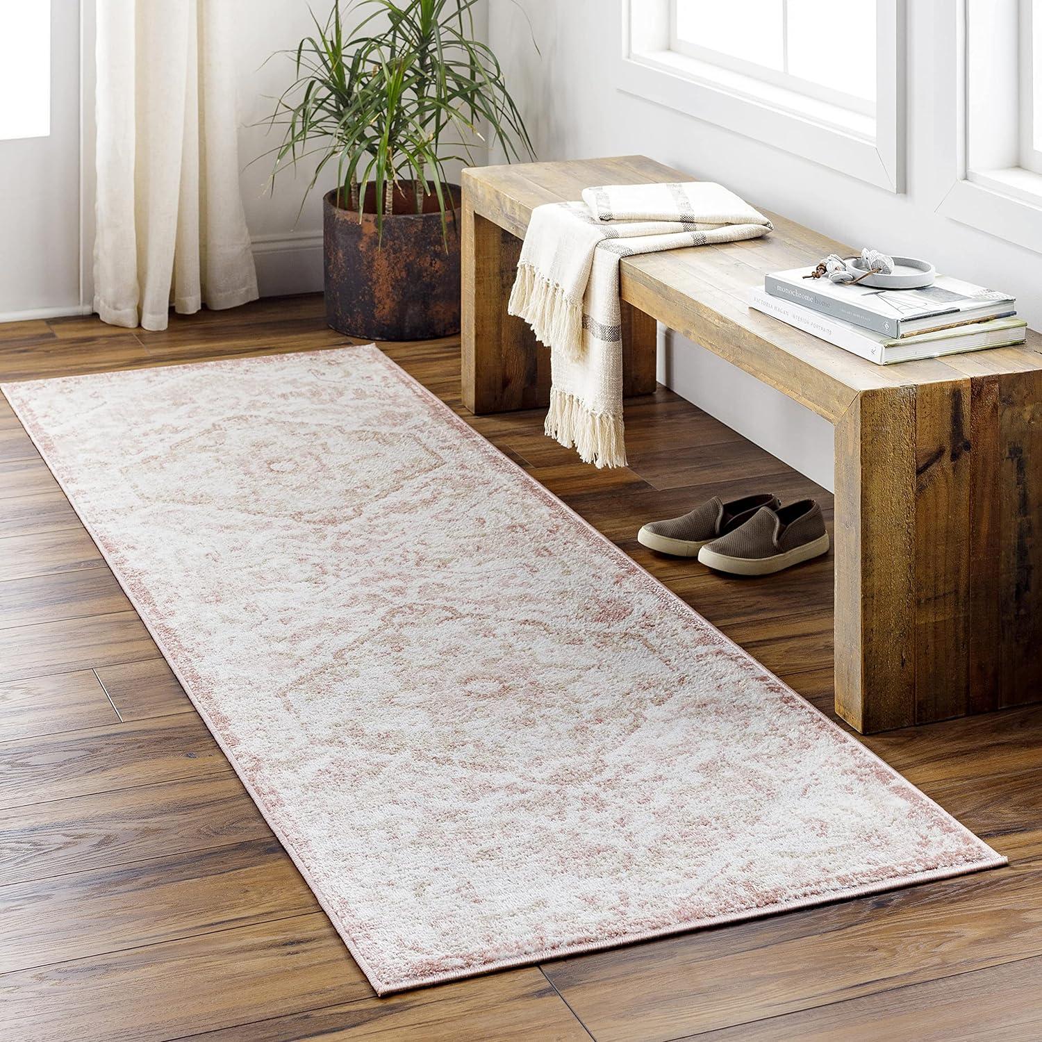 Serene Blush Square Synthetic Fur 7'10" Area Rug