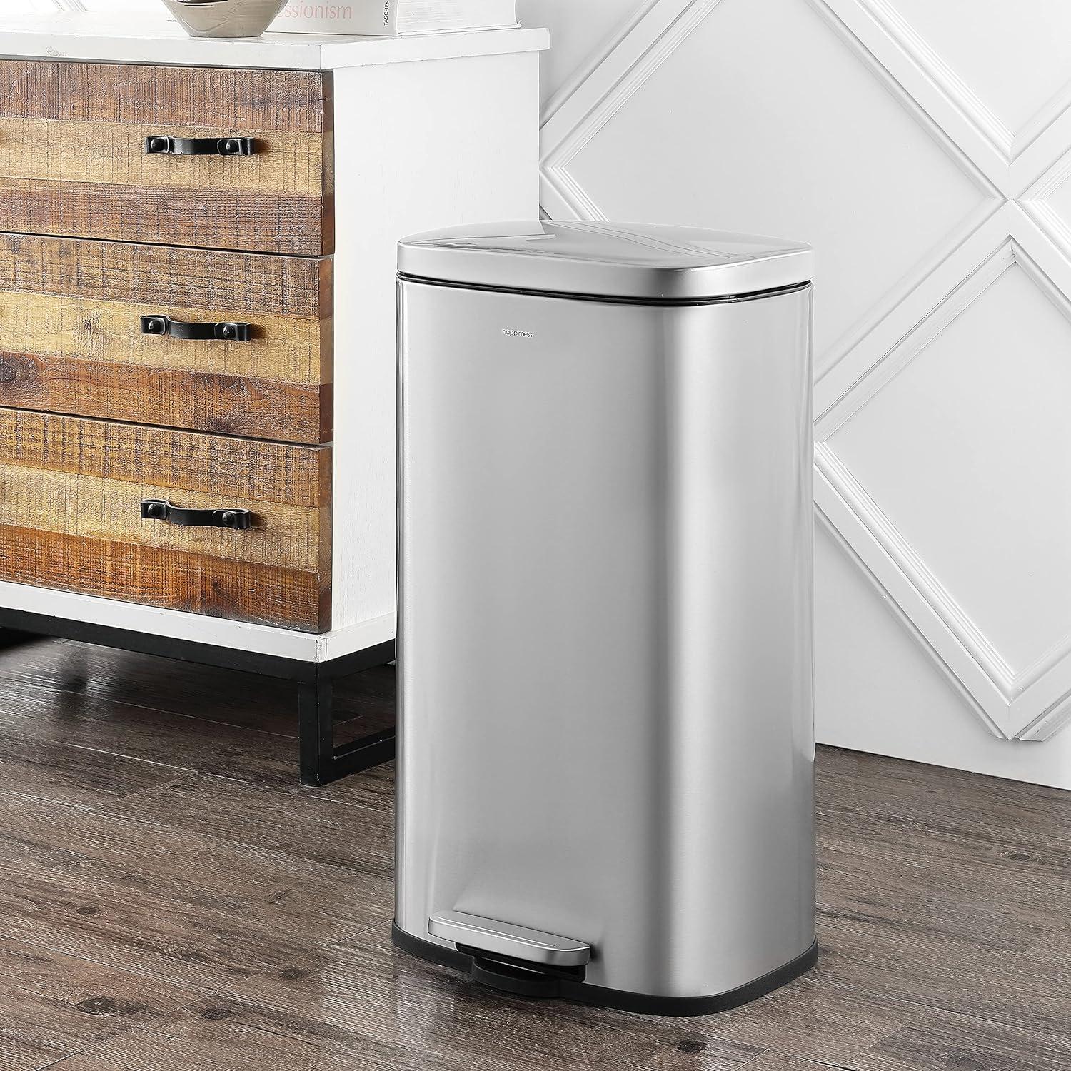 happimess Curtis 8-Gallon Step-Open Trash Can