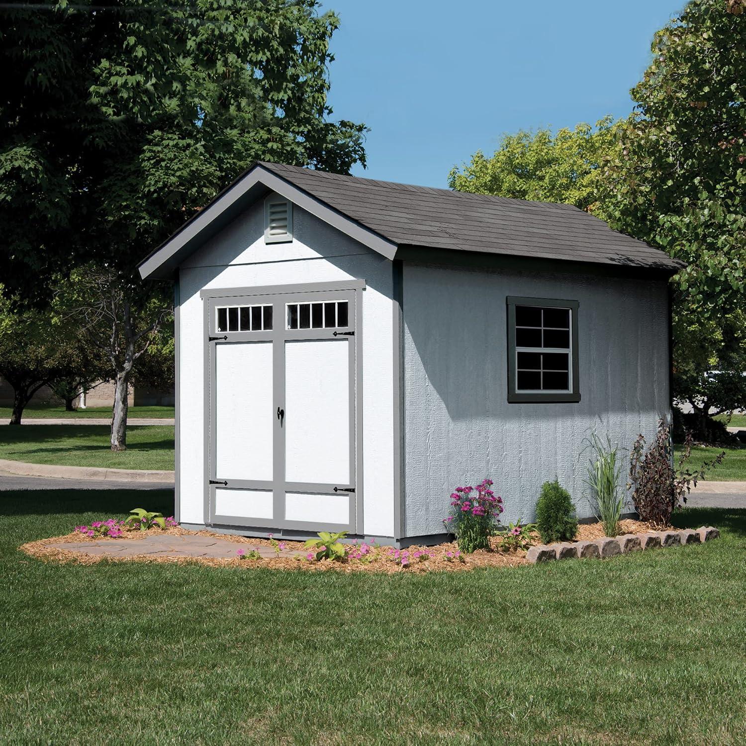 Handy Home Products Beachwood 10 ft. x 12 ft. Wood Storage Shed (with Floor)