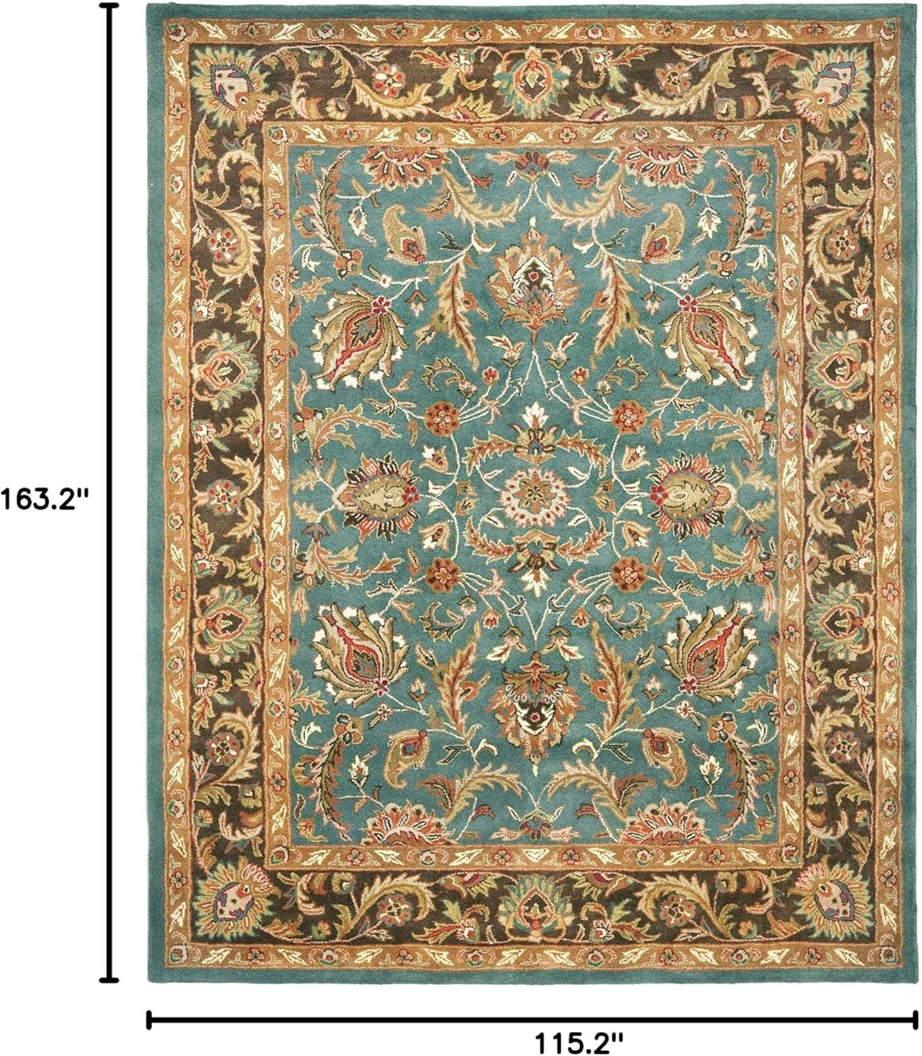 SAFAVIEH Heritage Steward Traditional Wool Area Rug, Blue/Brown, 9'6" x 13'6"