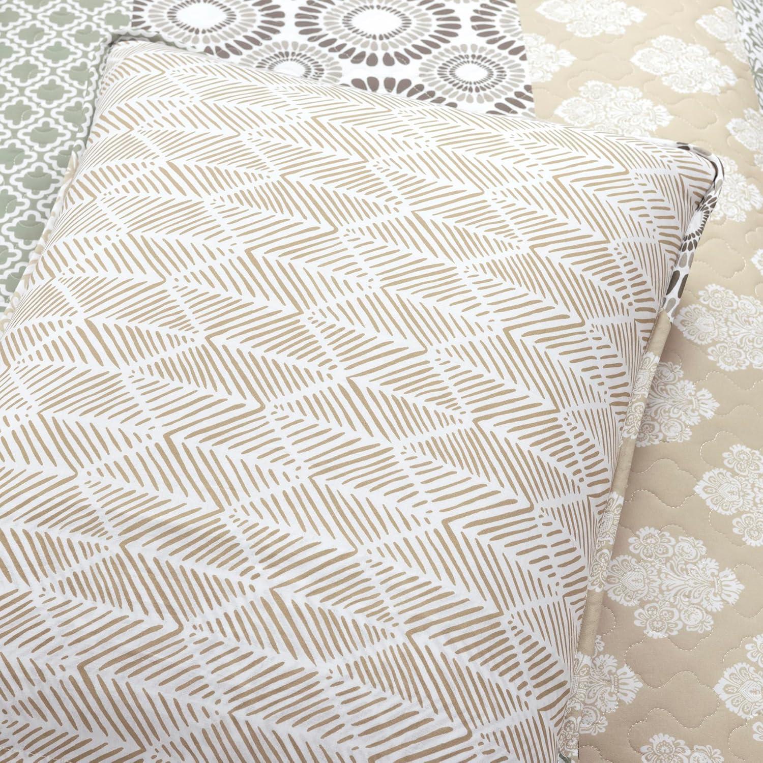 Lush Decor Bohemian 100% Cotton Reversible 3-Piece Quilt Set