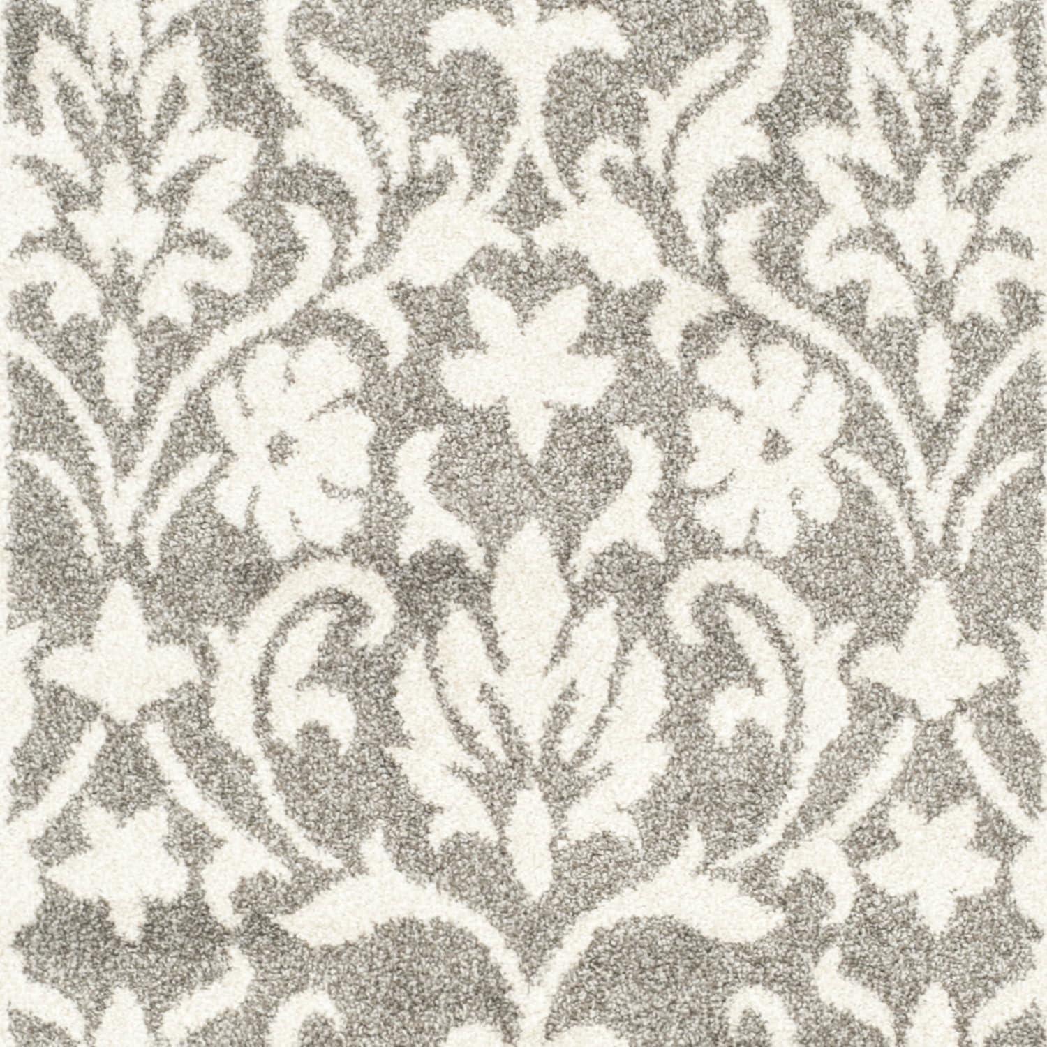 Amherst AMT424 Power Loomed Indoor Runner Rug - Dark Grey/Beige - 2'3"x9' - Safavieh