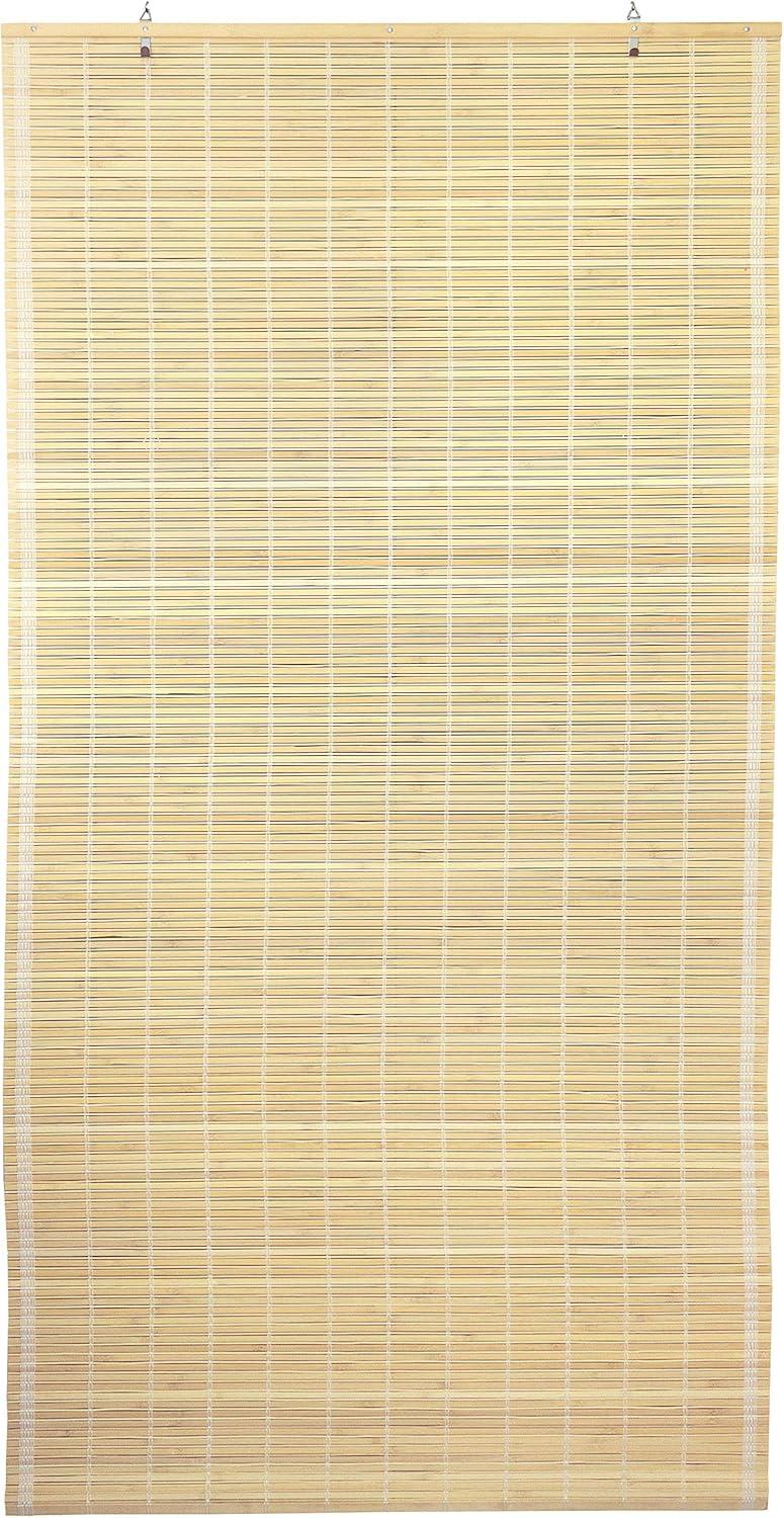 Oriental Furniture Cordless Light Filtering Bamboo Roman Window Shades, Beige, 2" x 24"