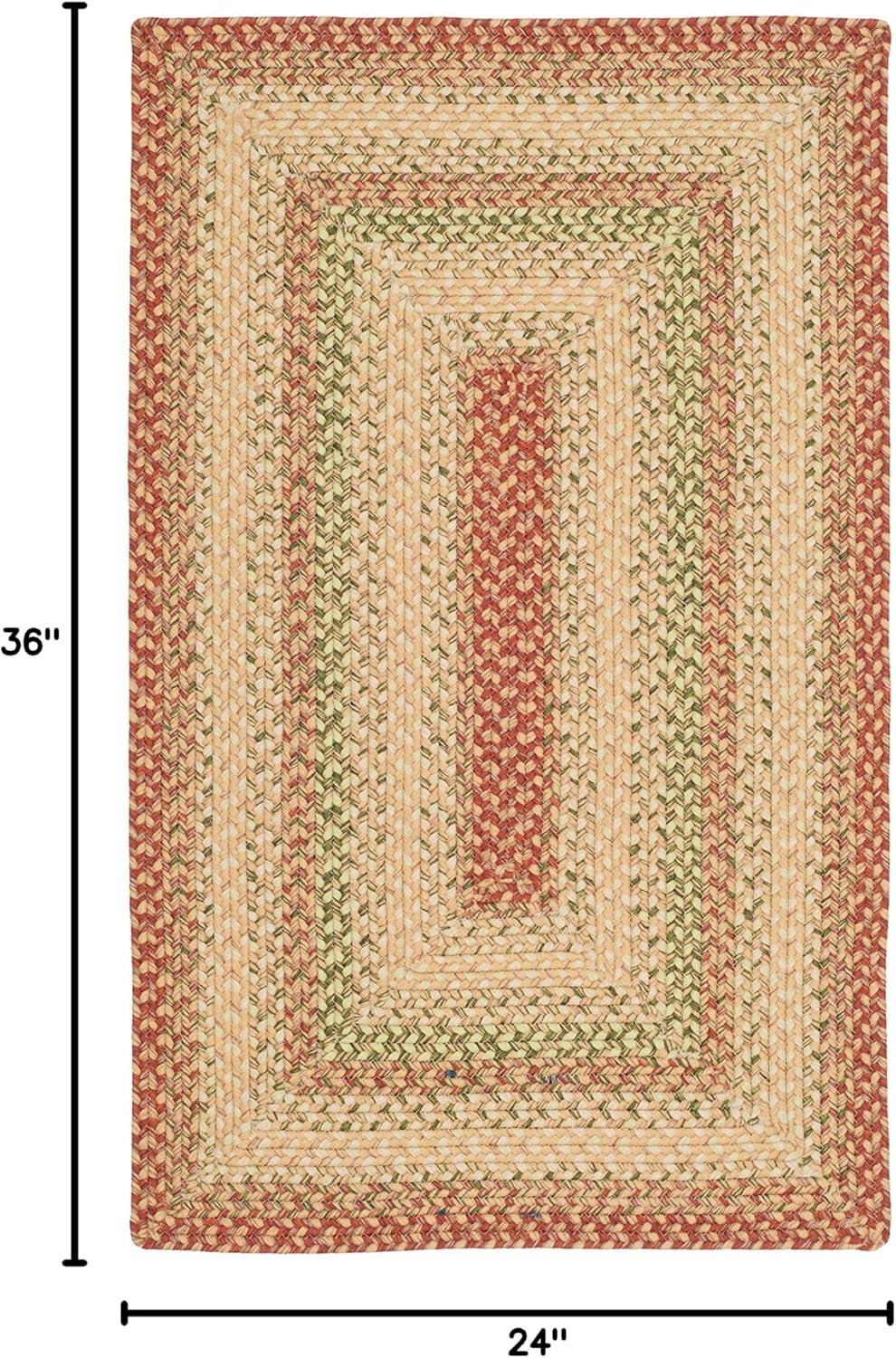 Braided BRD303 Hand Woven Accent Rug - Rust/Multi - 2'x3' - Safavieh.