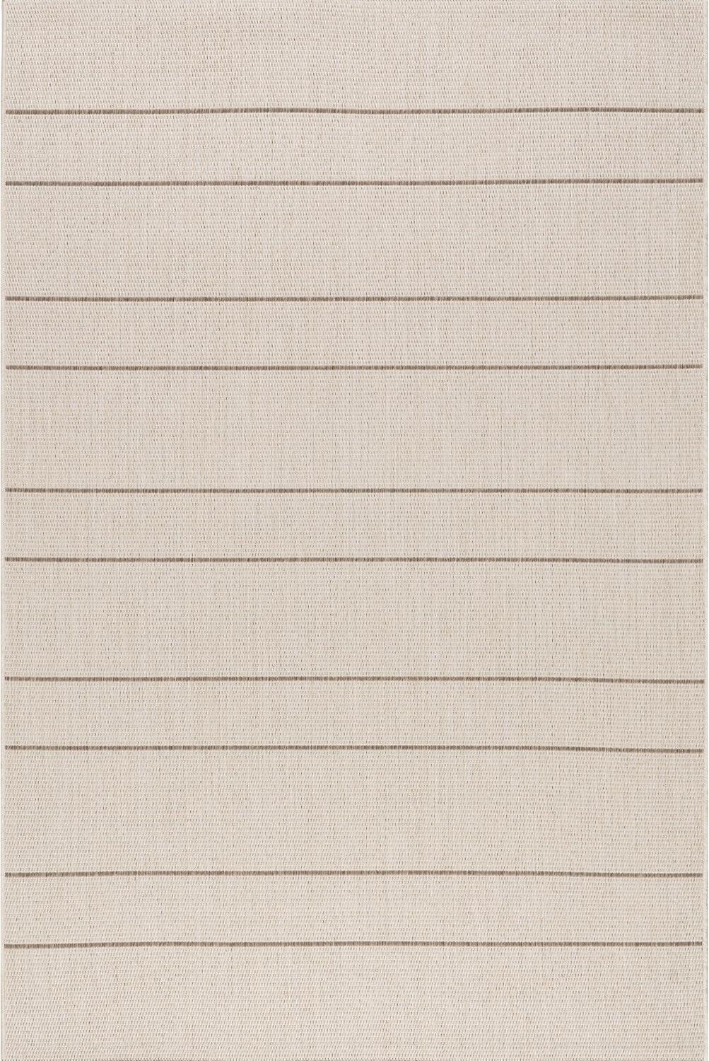 Nuloom Alaina Striped 4x6 Indoor/Outdoor Area Rug for Living Room Patio Deck Front Porch Kitchen, Black/Ivory