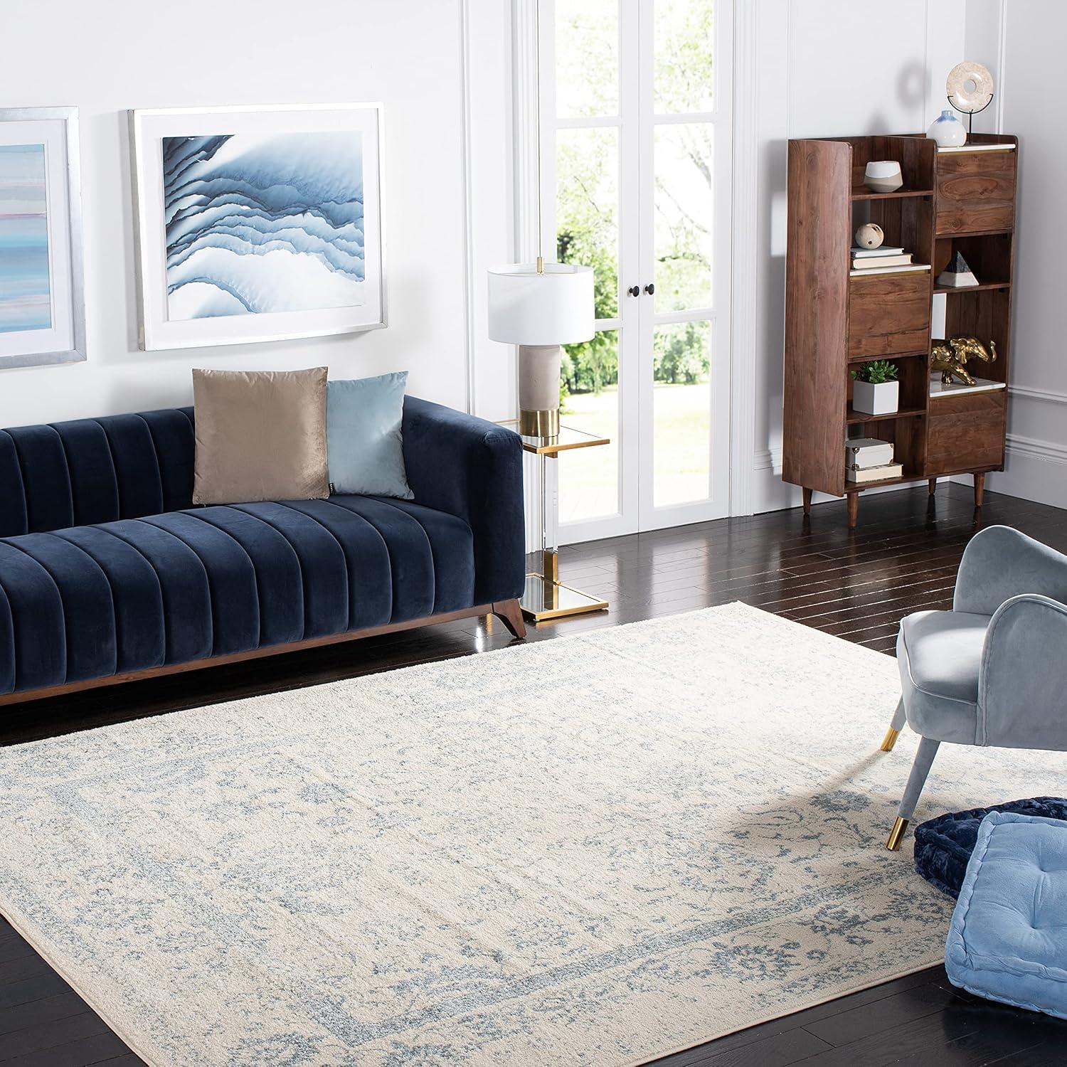 Adirondack ADR109 Machine Made Indoor Area Rug - Ivory/Slate - 9'x12' - Safavieh