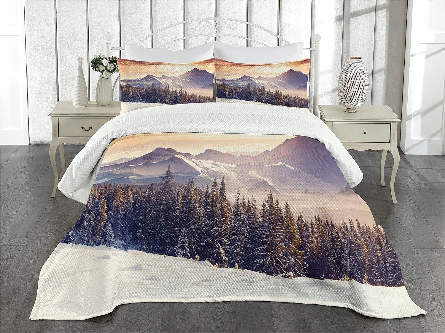 Ambesonne Nature Bedspread Winter