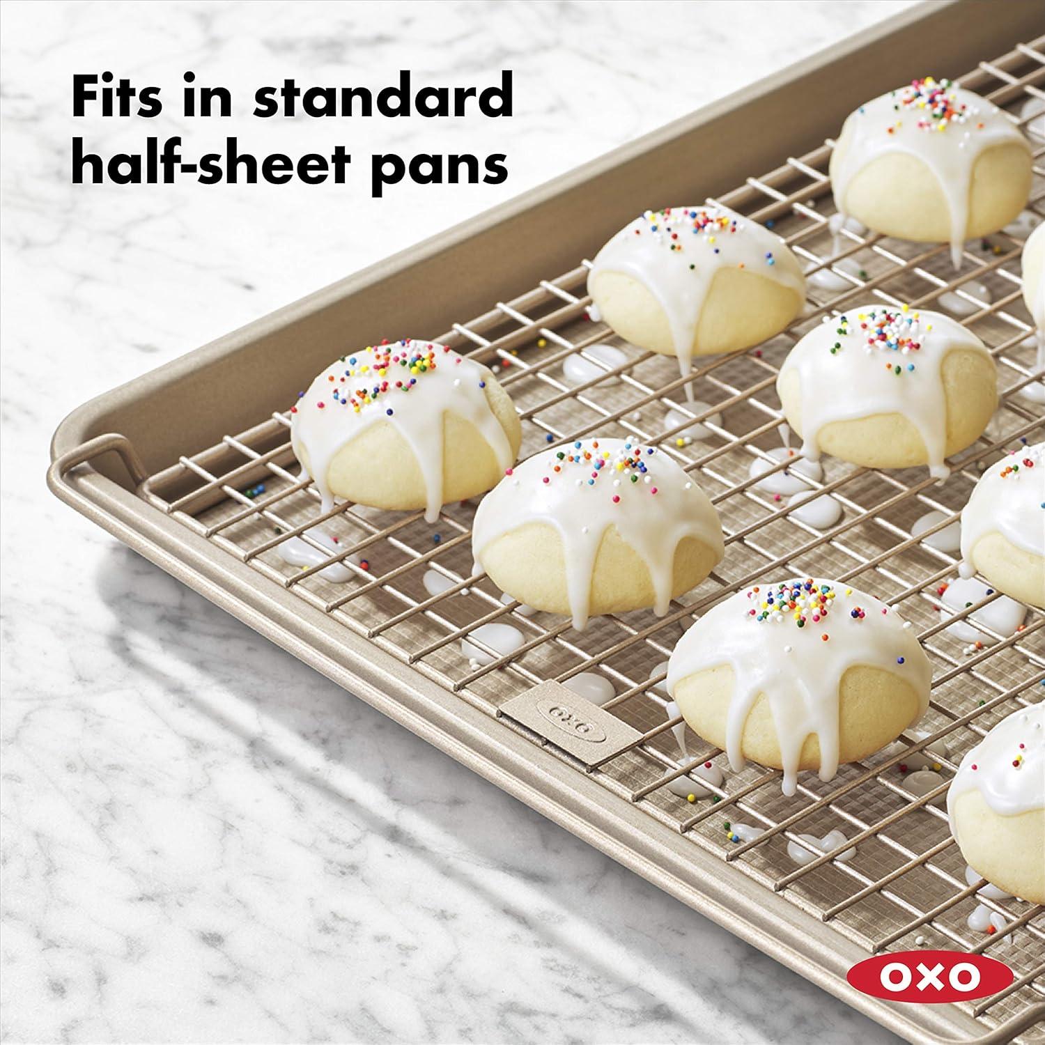Rectangular Non-Stick Metal Cooling and Baking Rack