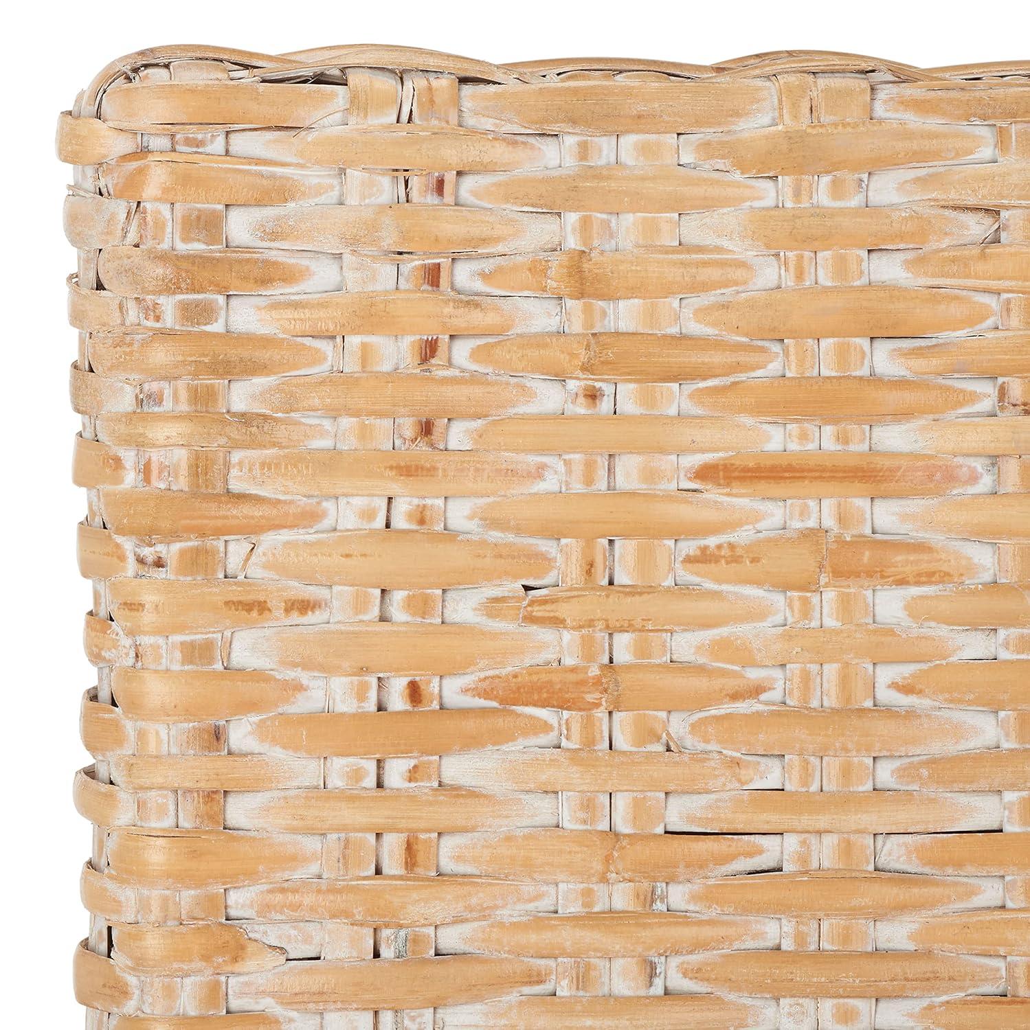 Tobie Rattan Bar Stool - White Washed - Safavieh
