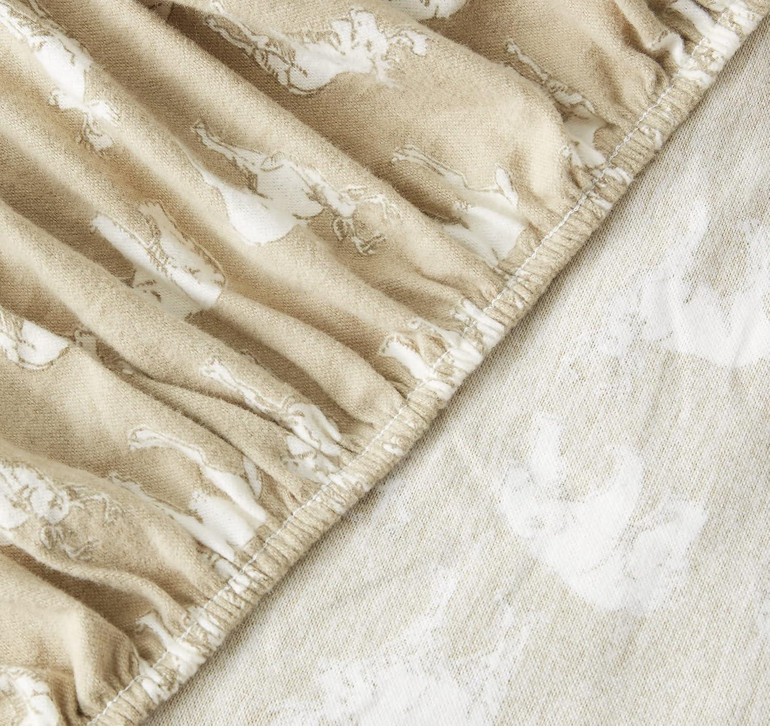 Full Patterned Flannel Sheet Set Tan - Eddie Bauer