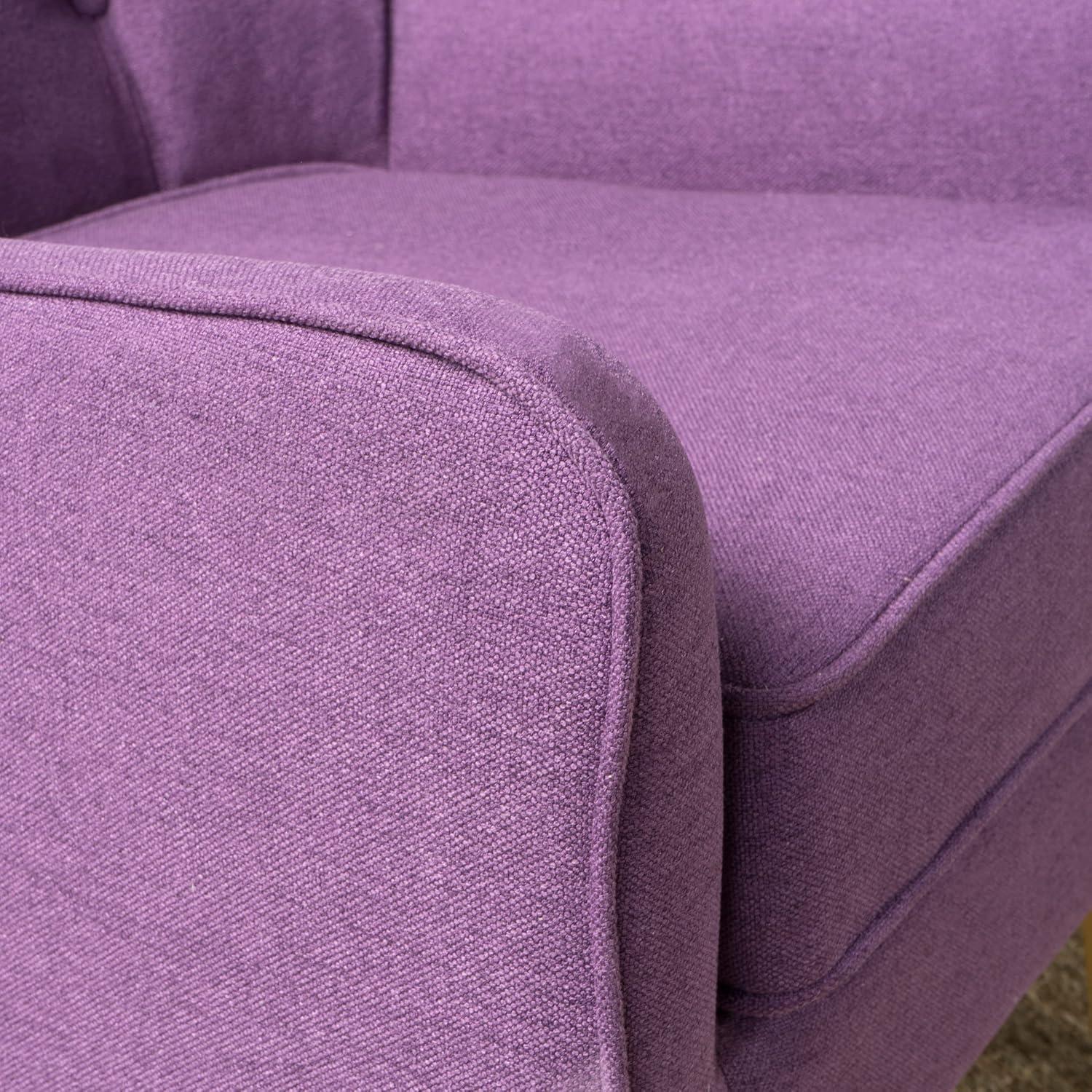 Felicity Mid-Century Armchair Purple - Christopher Knight Home: Tufted, Upholstered, Comfortable for Reading & Living Room