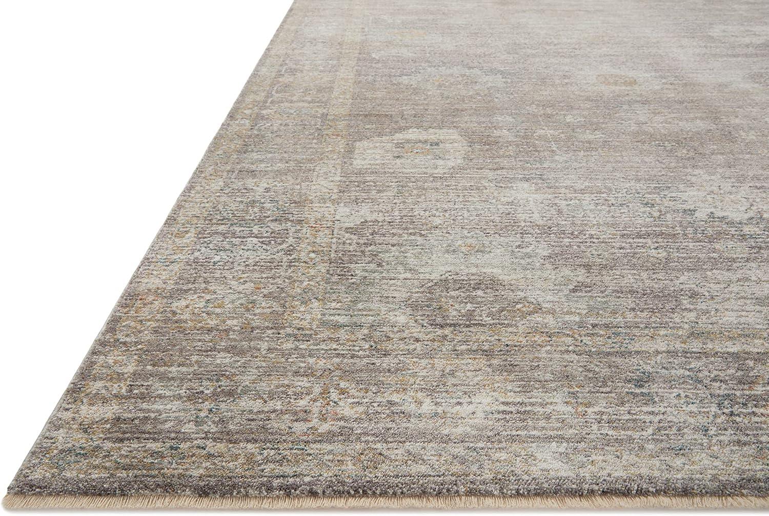 Millie Stone Natural Floral 12x16 Synthetic Area Rug